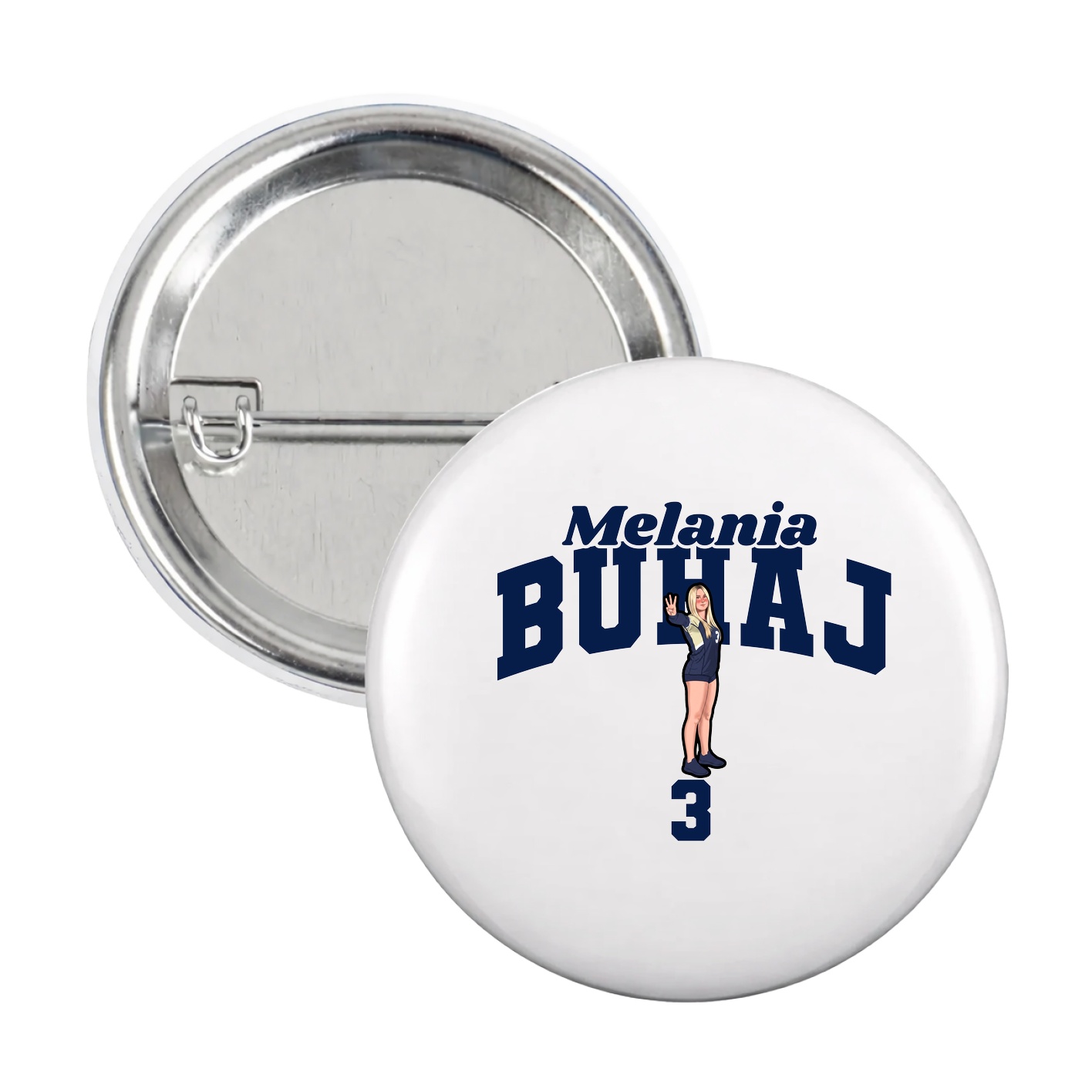 Game Day Button — Signature Arch in White