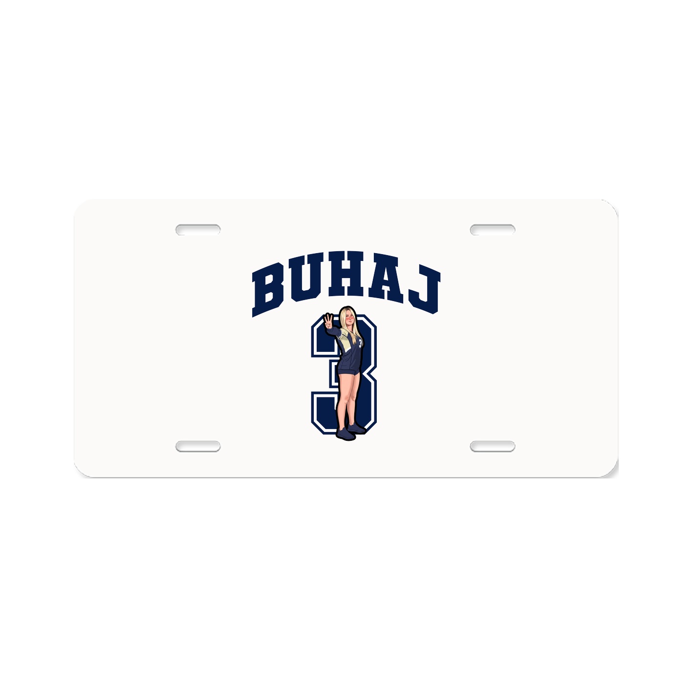 License Plate — Number in Classic