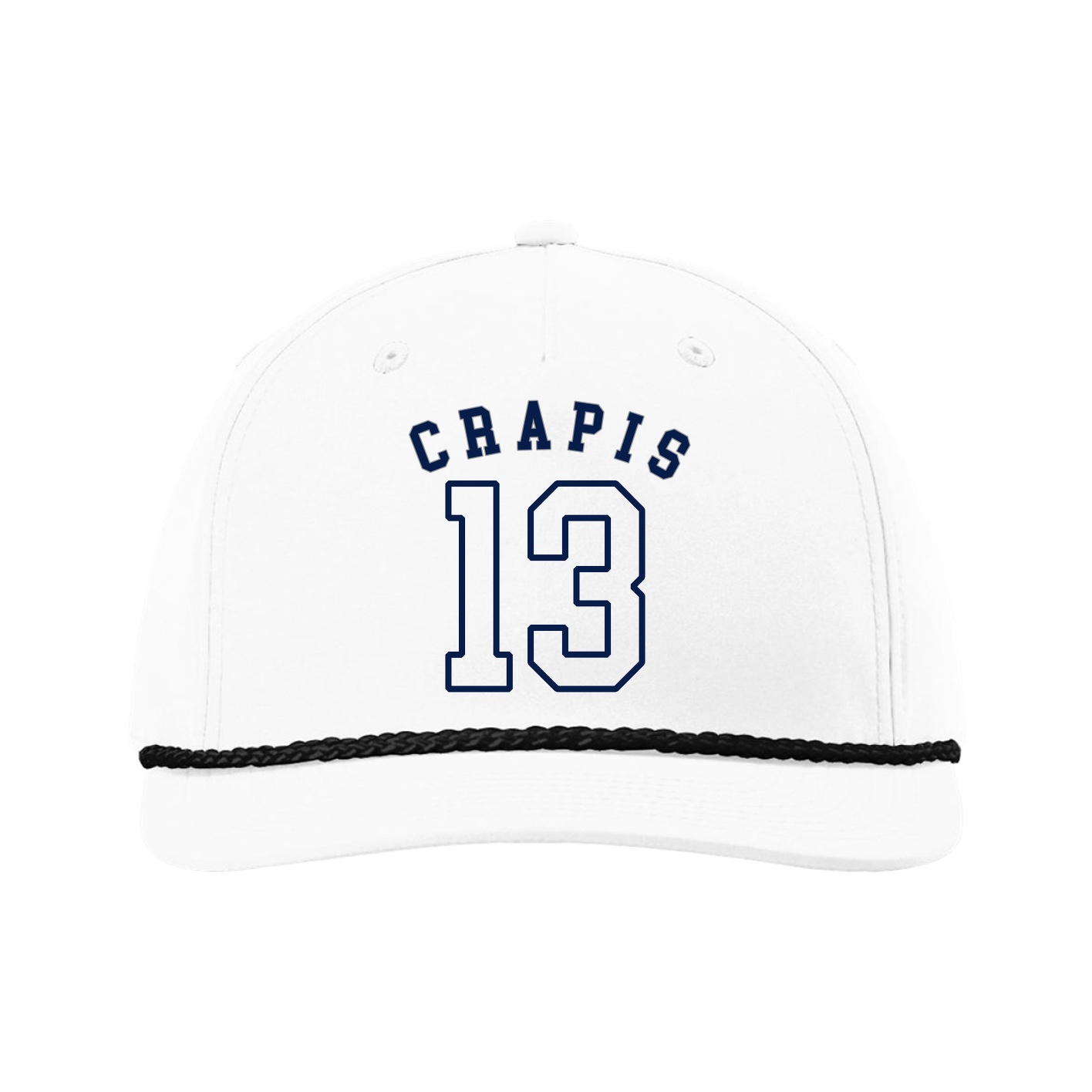 Five-Panel Classic Rope Cap — Shirsey Arch in White