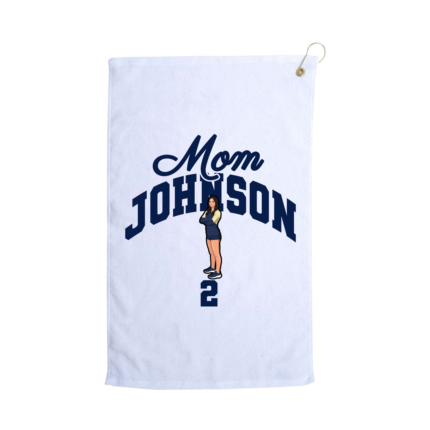 Golf Towel — Mothers Day Arch in White