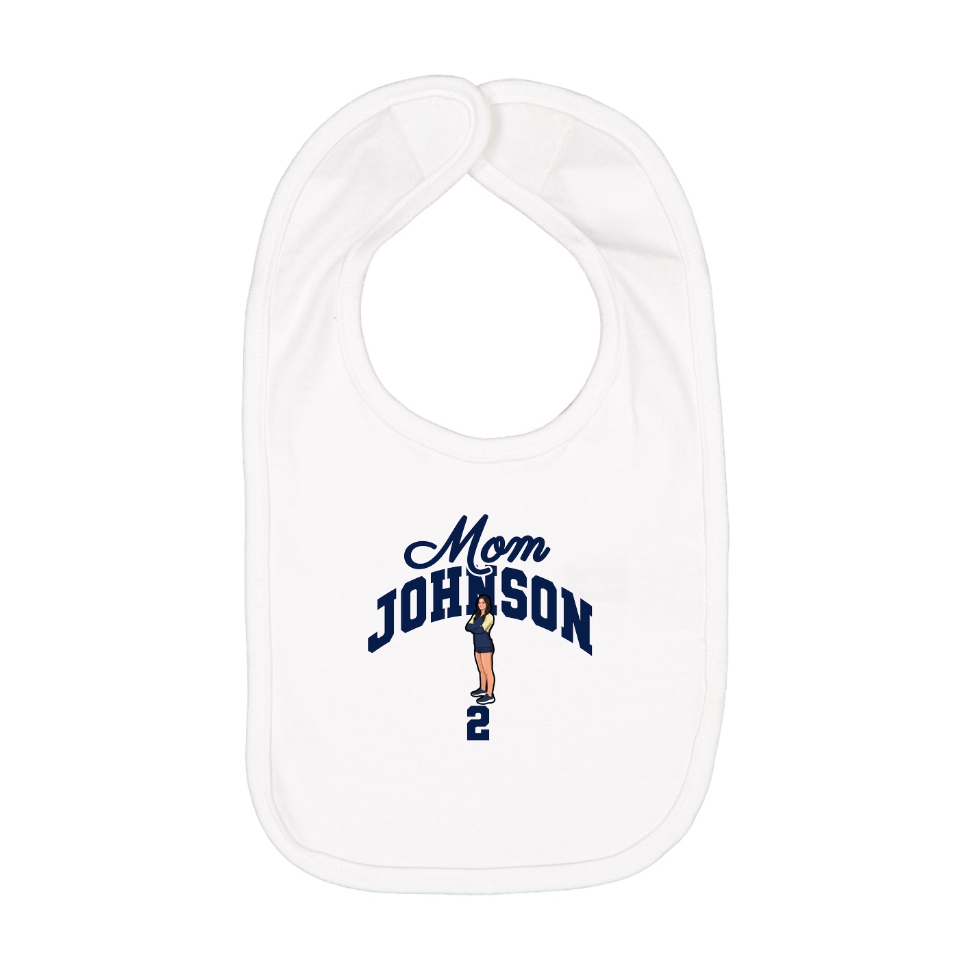 Infant Bib — Mothers Day Arch in White