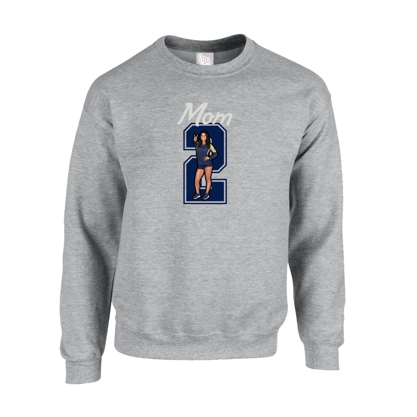Fleece Crew — Mothers Day Shirsey in Grey