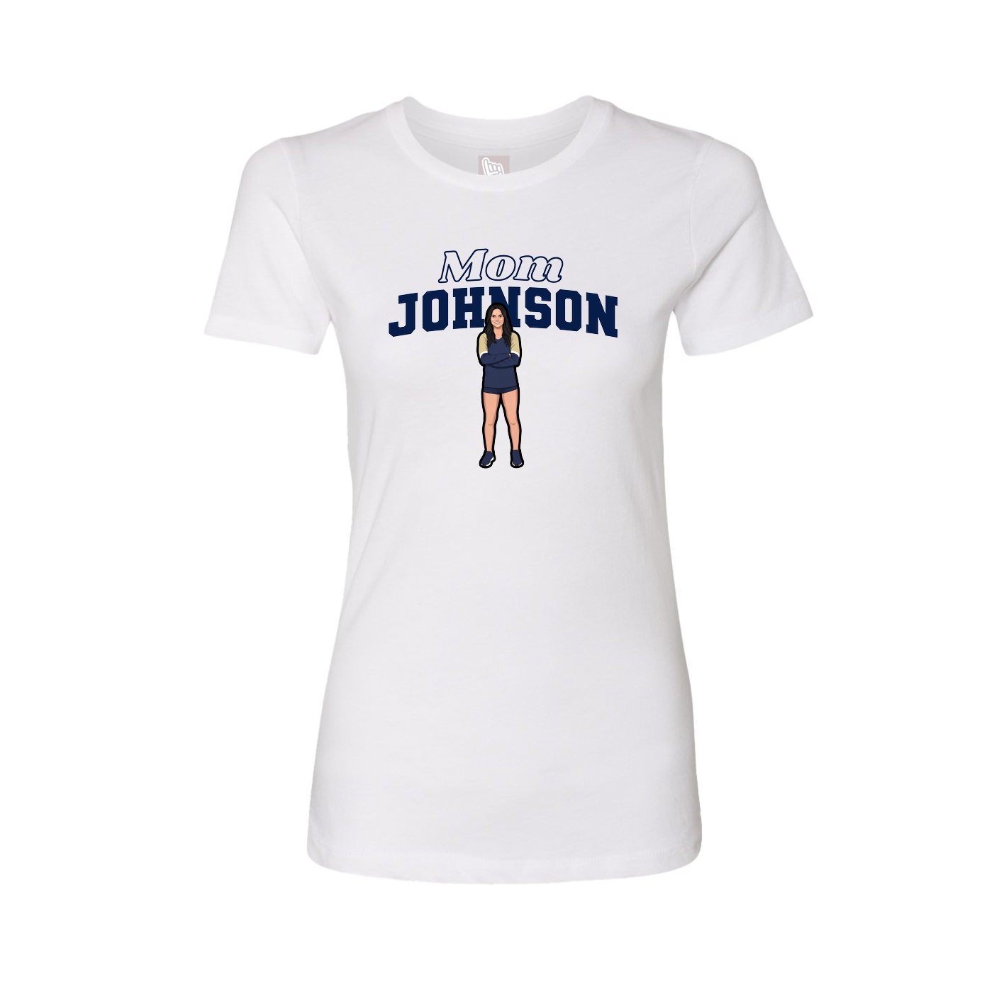 Womens Tee — Mothers Day Block in White