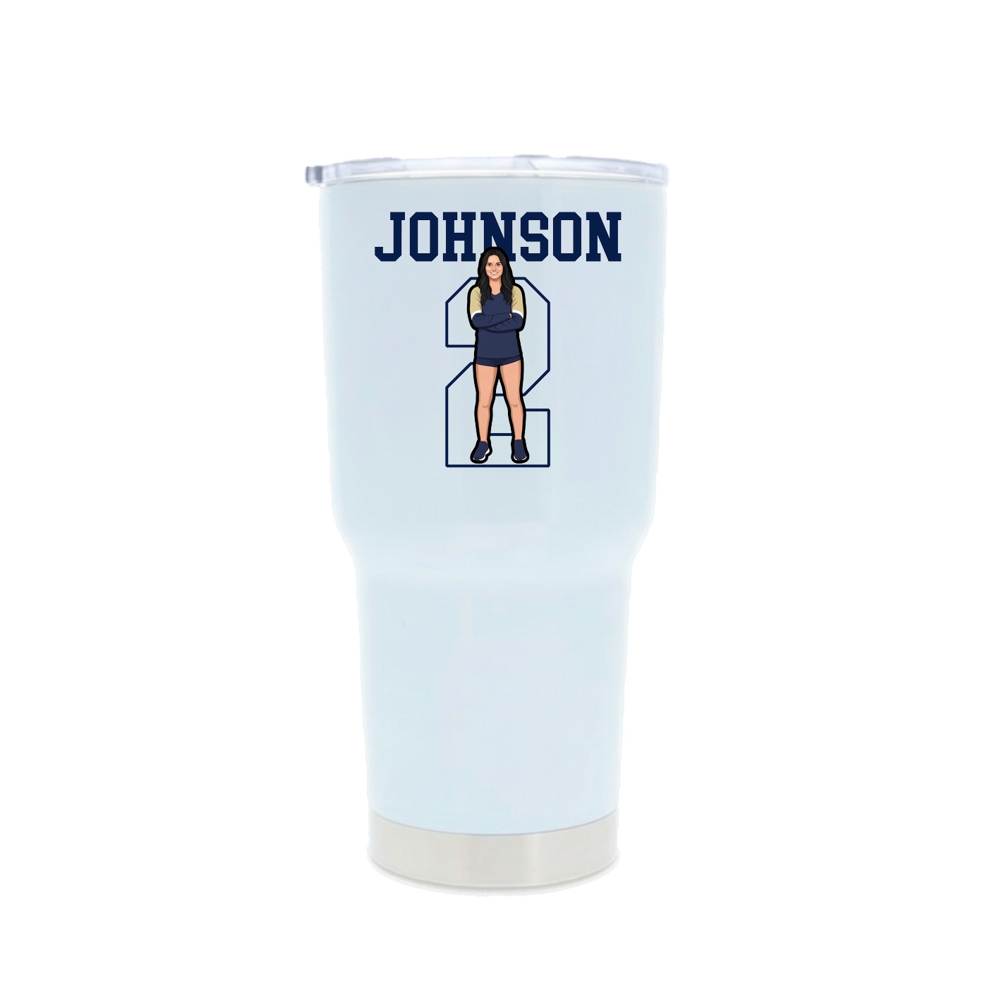 30oz Stainless Steel Tumbler — Shirsey in White