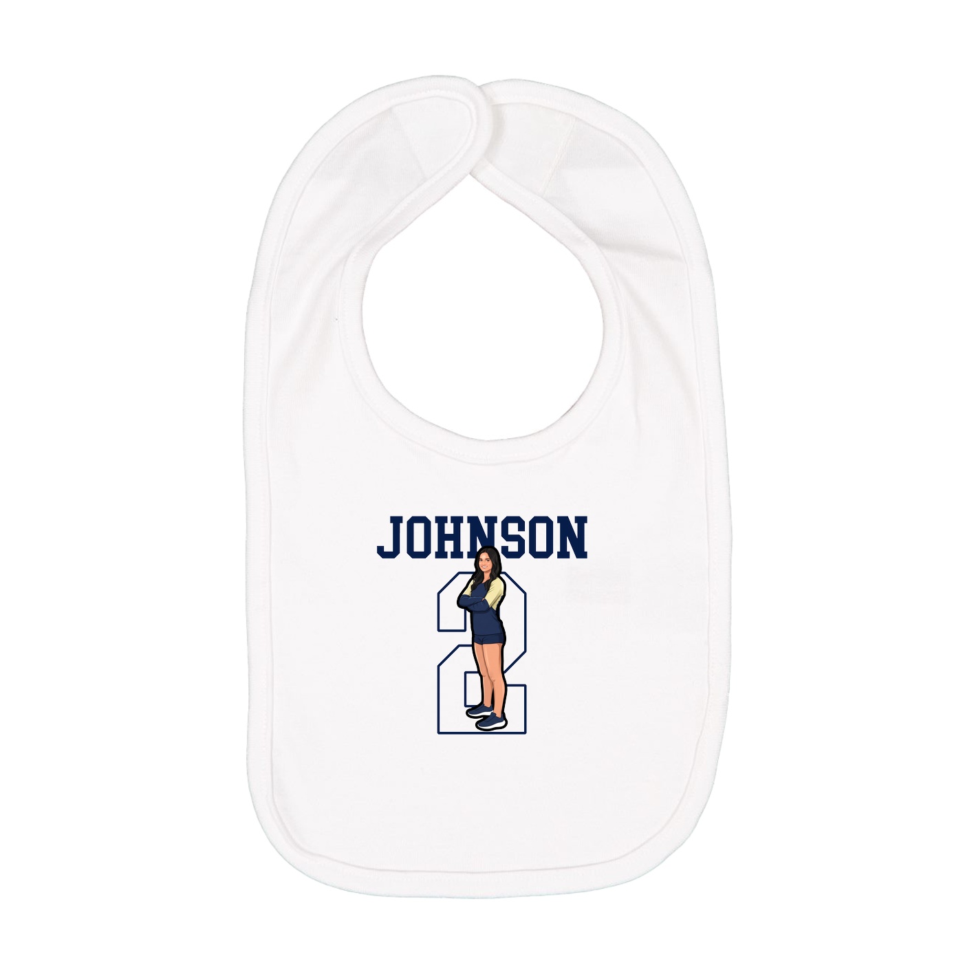 Infant Bib — Shirsey in White