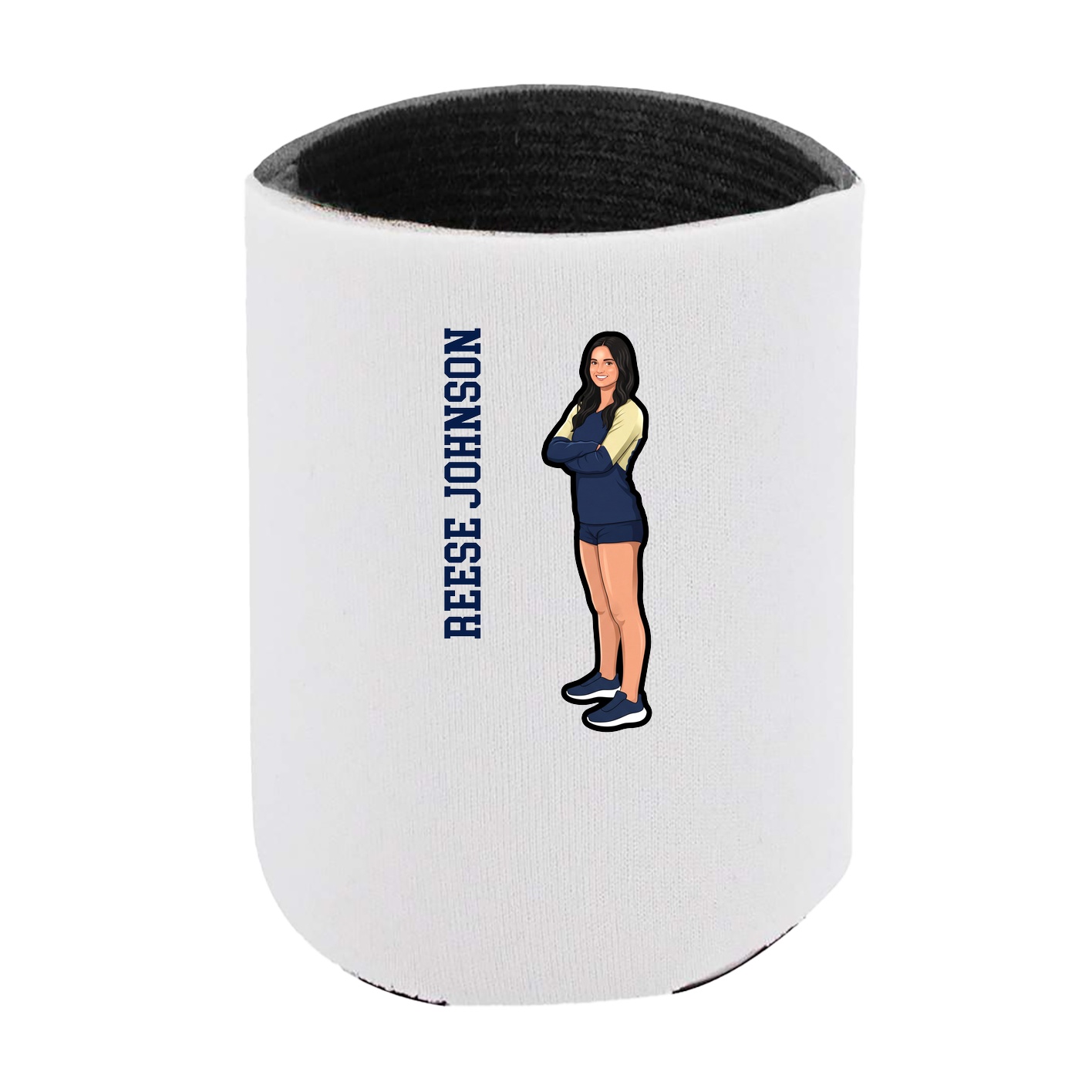 Can Holder — Name Vertical in White