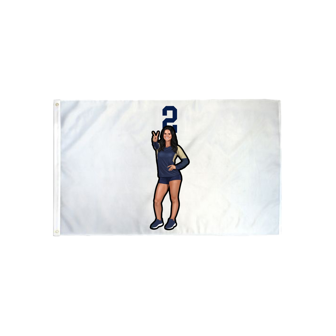 3x5 Flag — Number Top in Classic