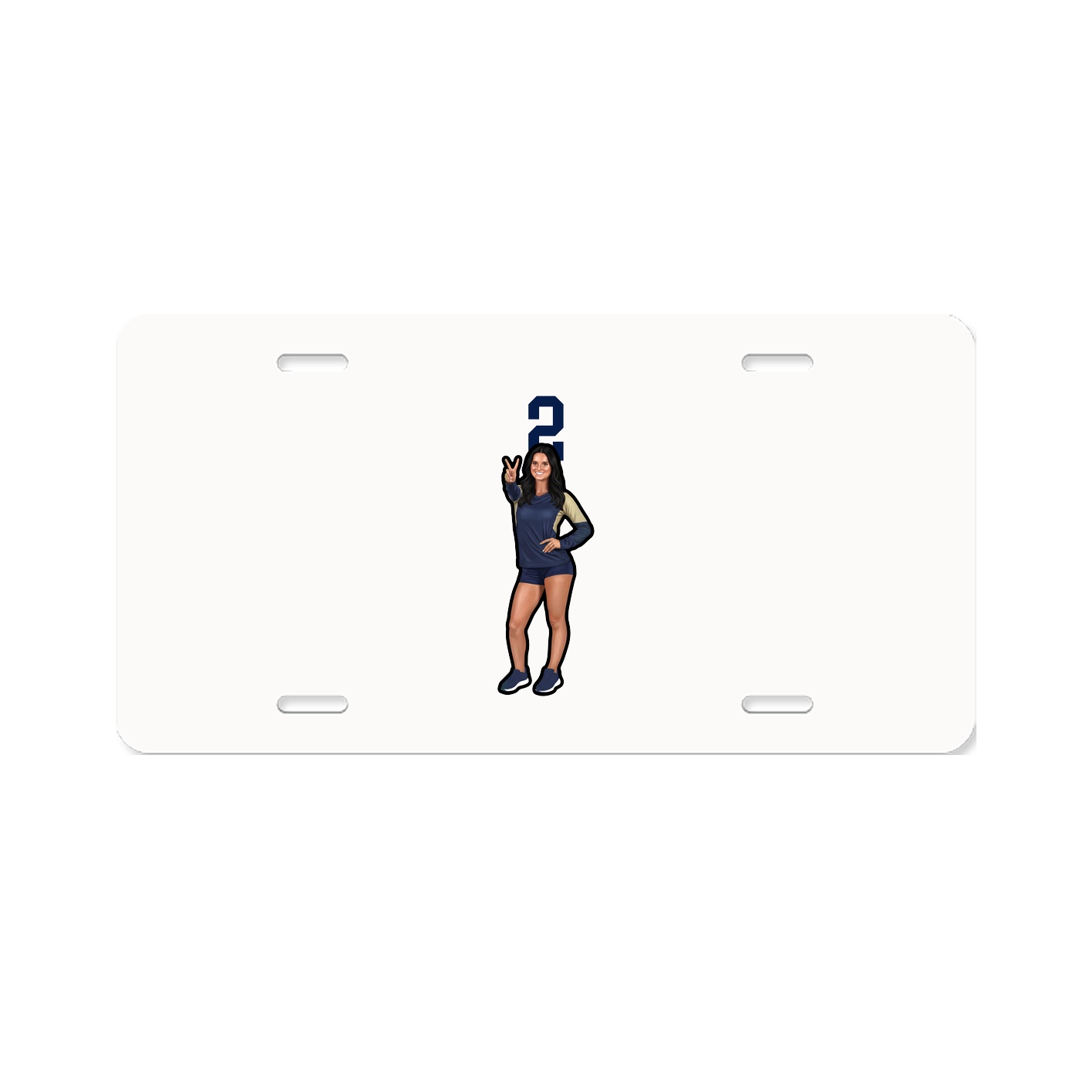 License Plate — Number Top in Classic
