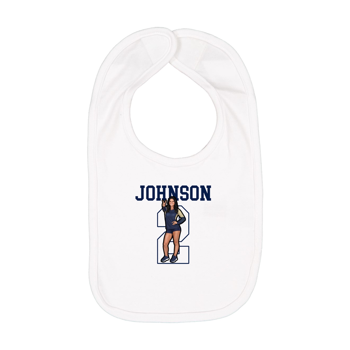 Infant Bib — Shirsey in White