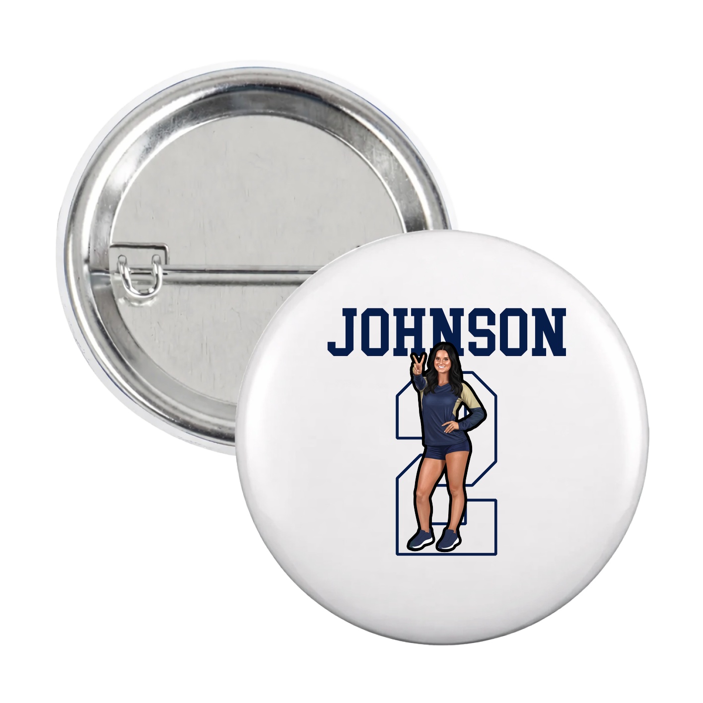Game Day Button — Shirsey in White