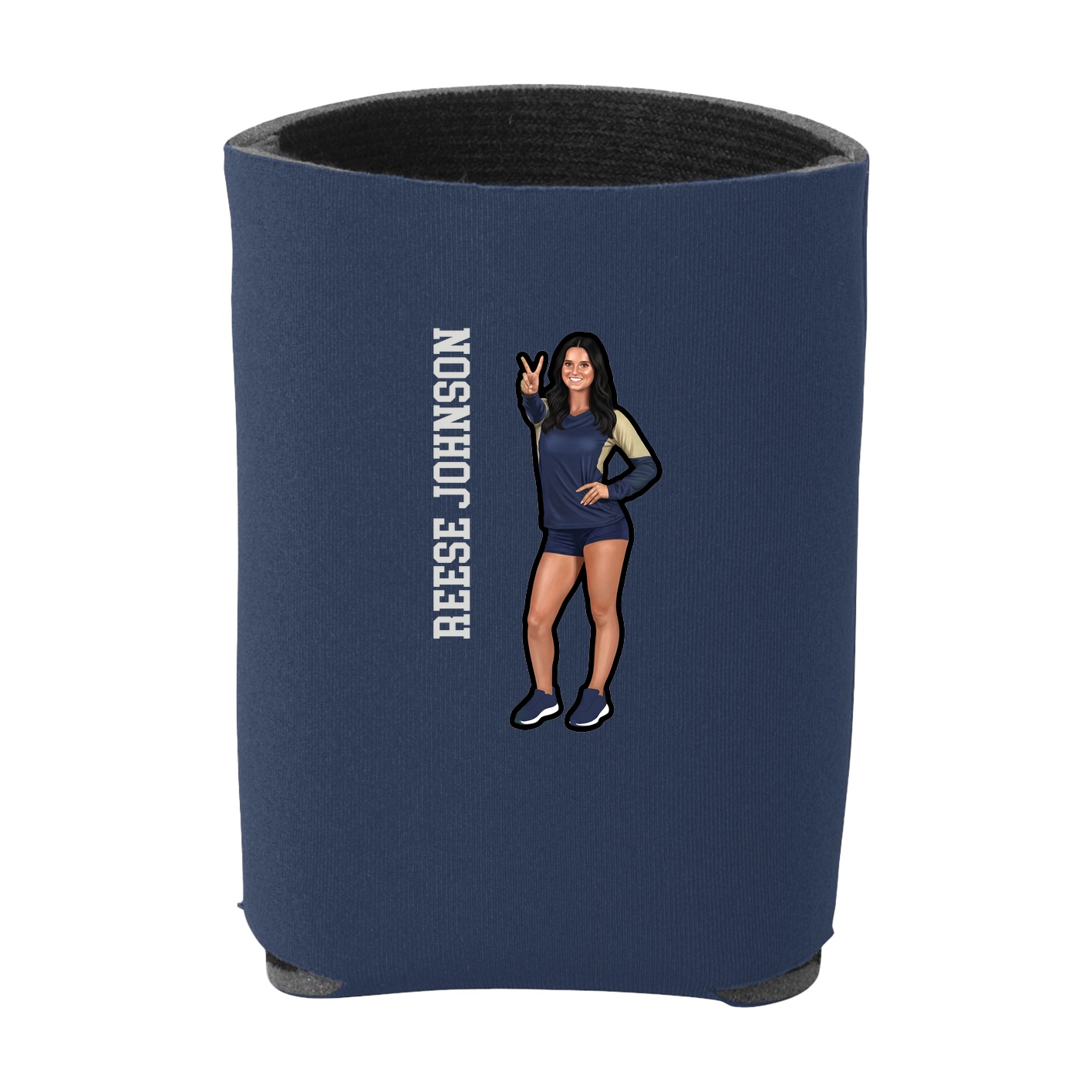 Can Holder — Name Vertical in Navy