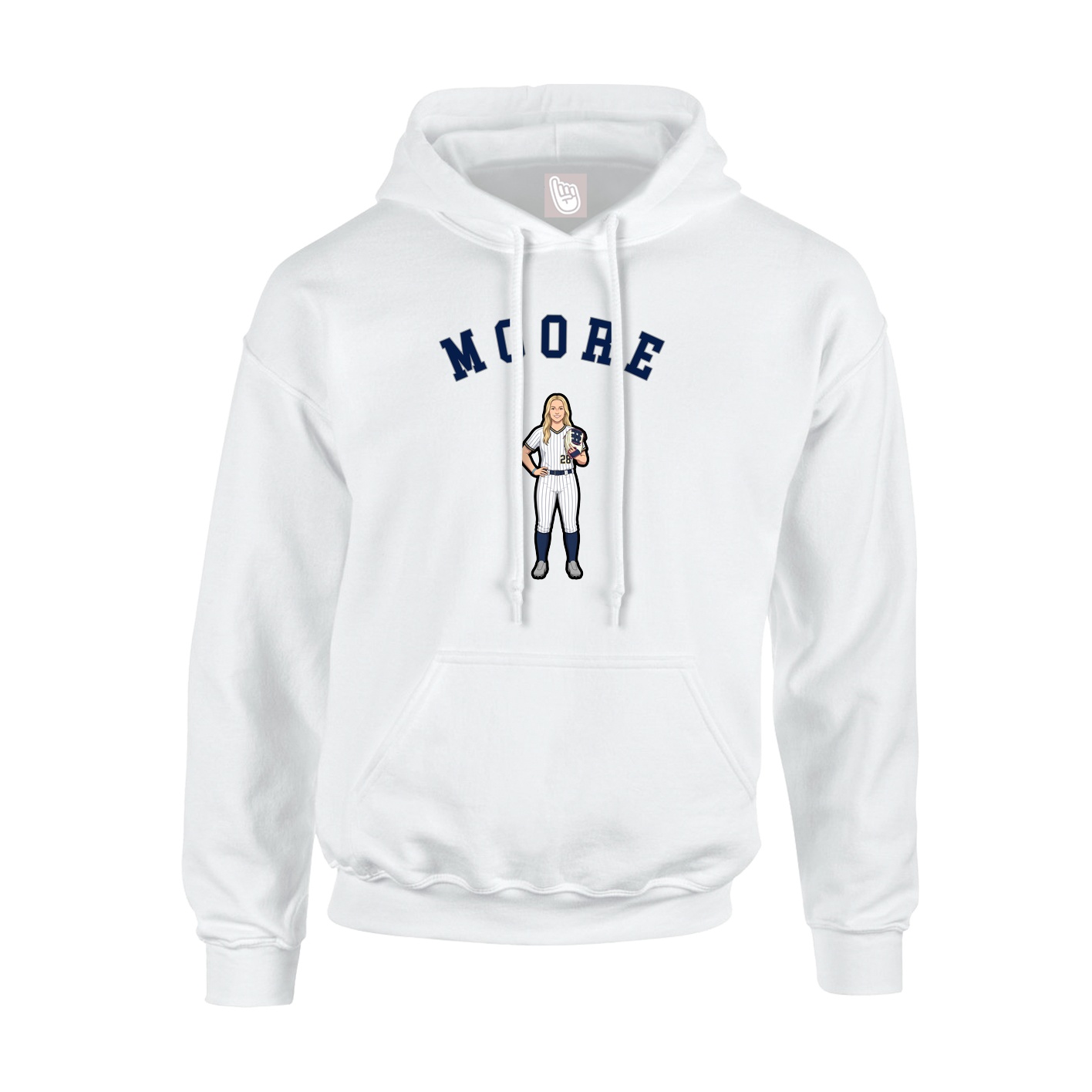 Youth Hoodie — Shirsey Arch in White