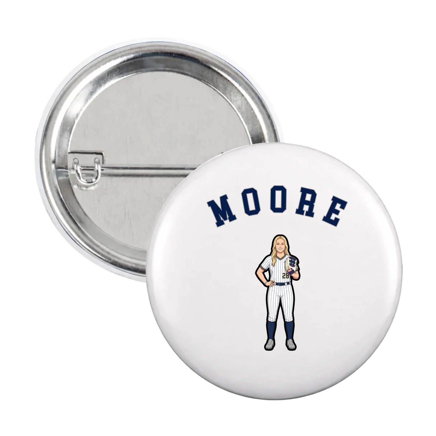Game Day Button — Shirsey Arch in White