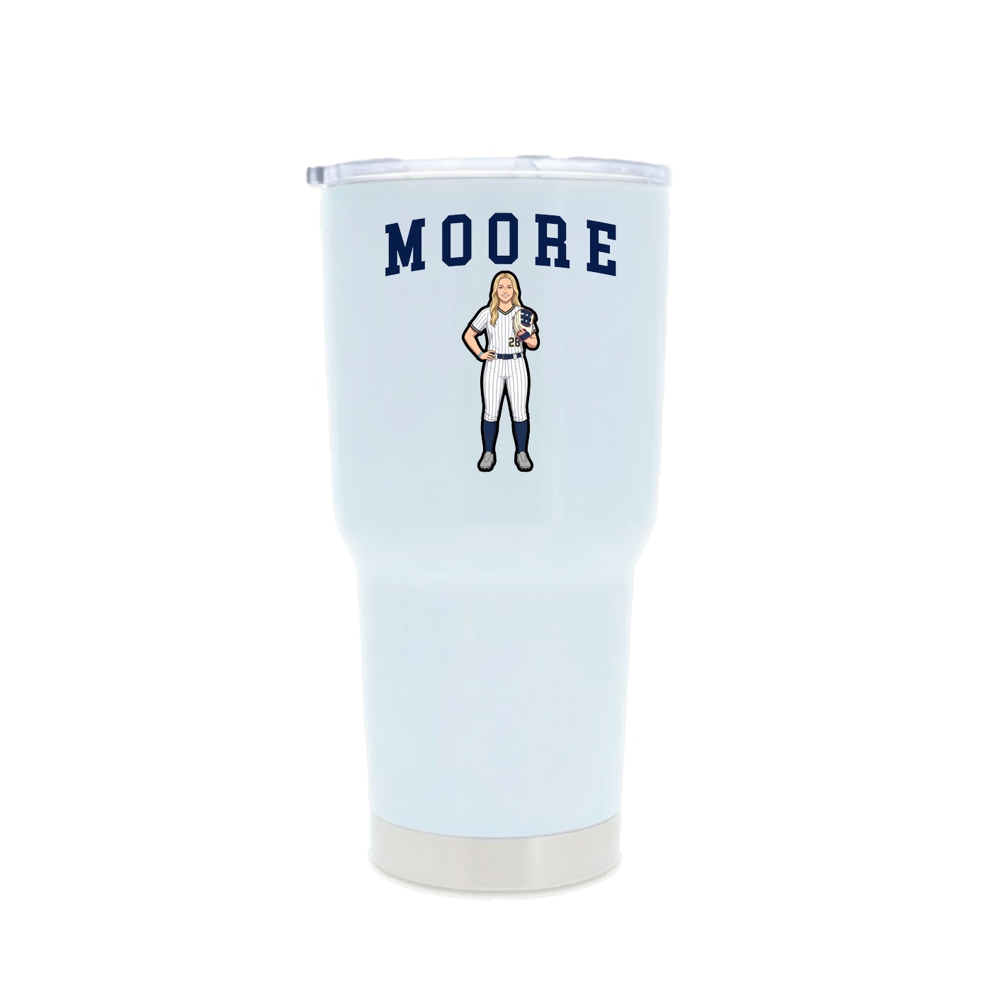 30oz Stainless Steel Tumbler — Shirsey in White