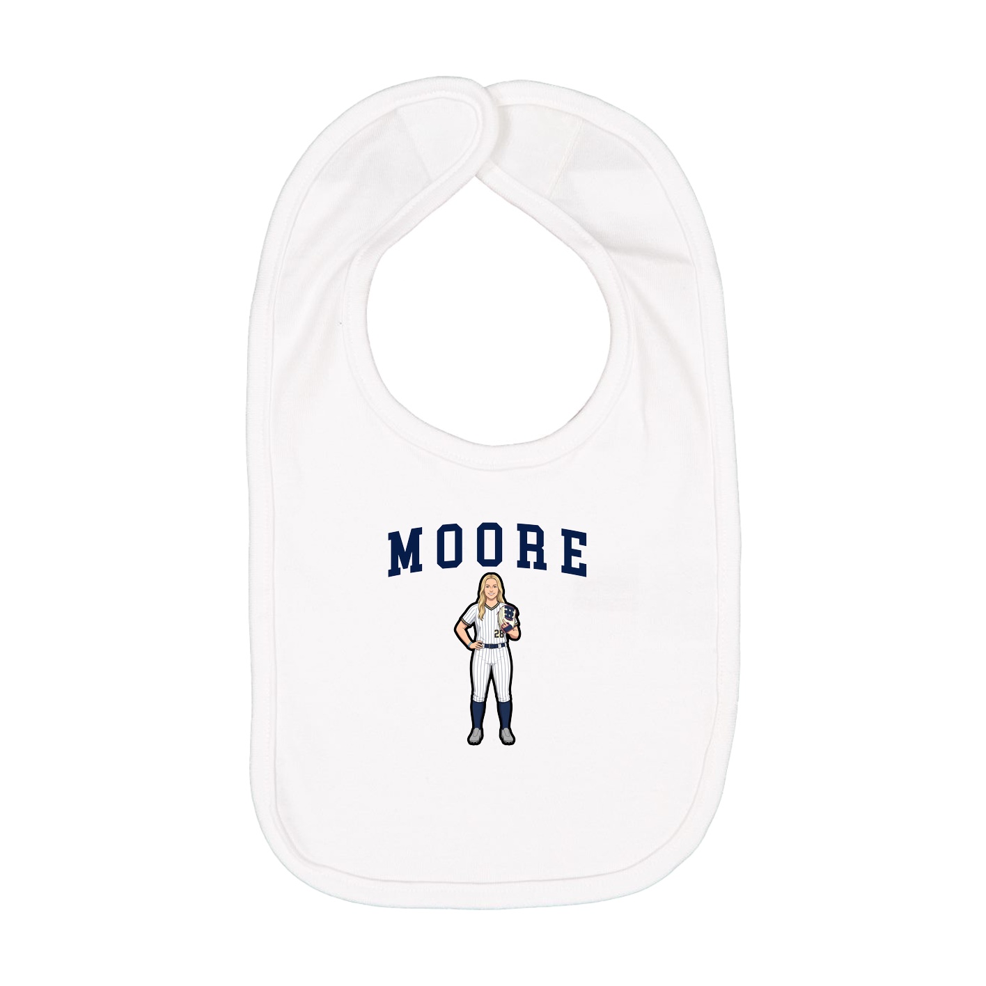 Infant Bib — Shirsey in White