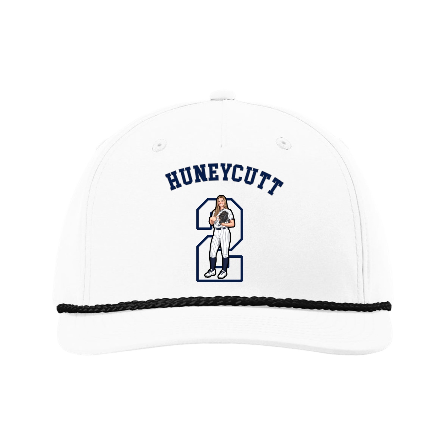 Five-Panel Classic Rope Cap — Shirsey Arch in White
