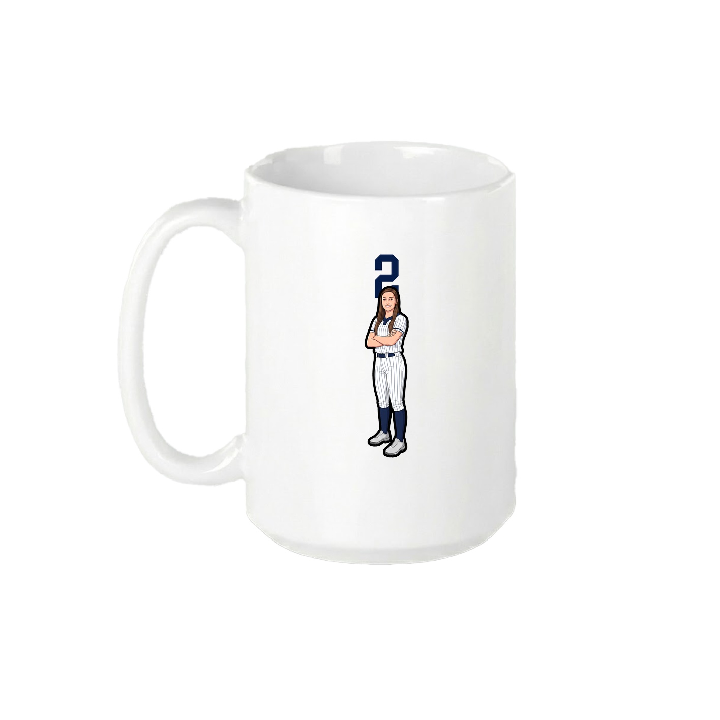 15oz Coffee Mug — Number Top in White