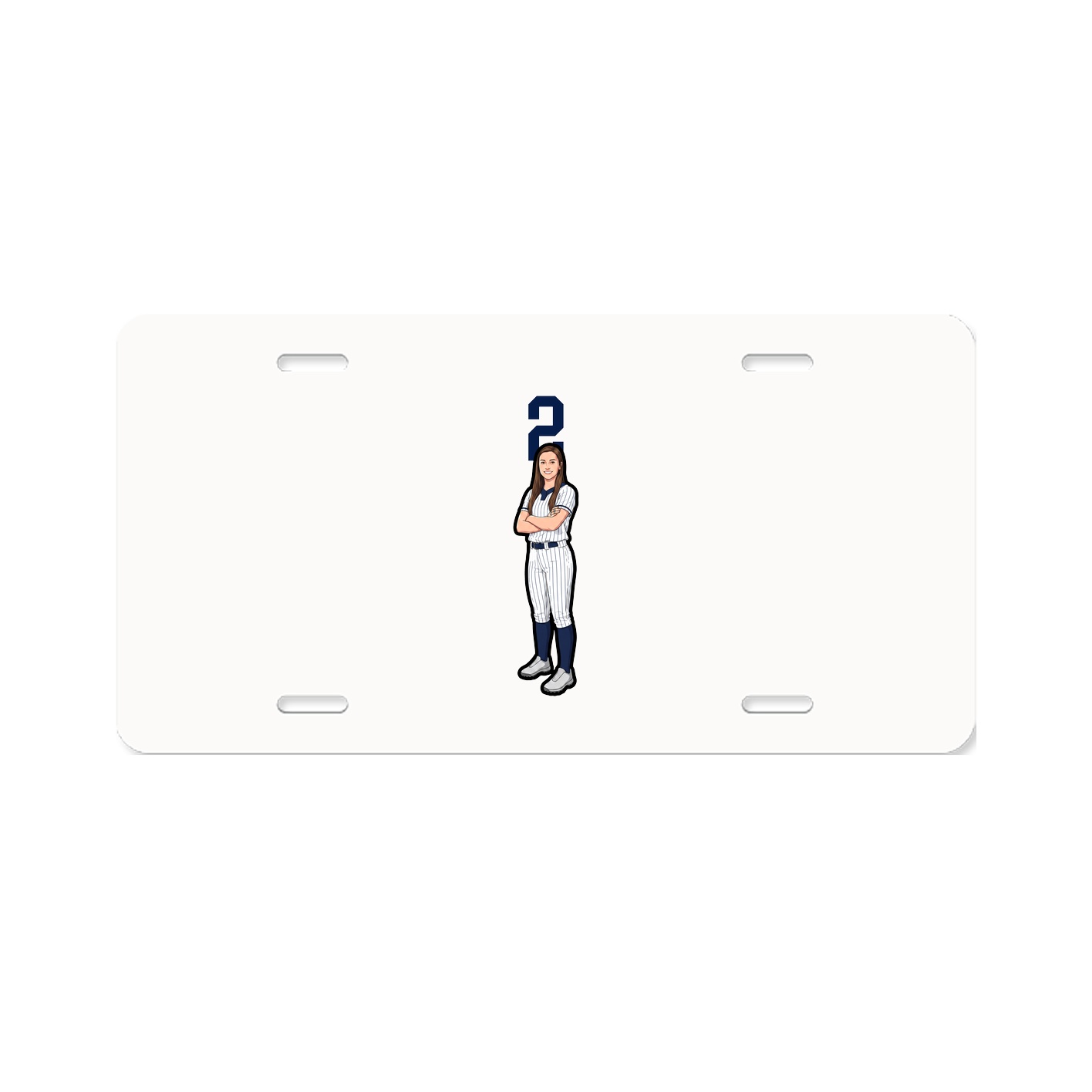 License Plate — Number Top in Classic