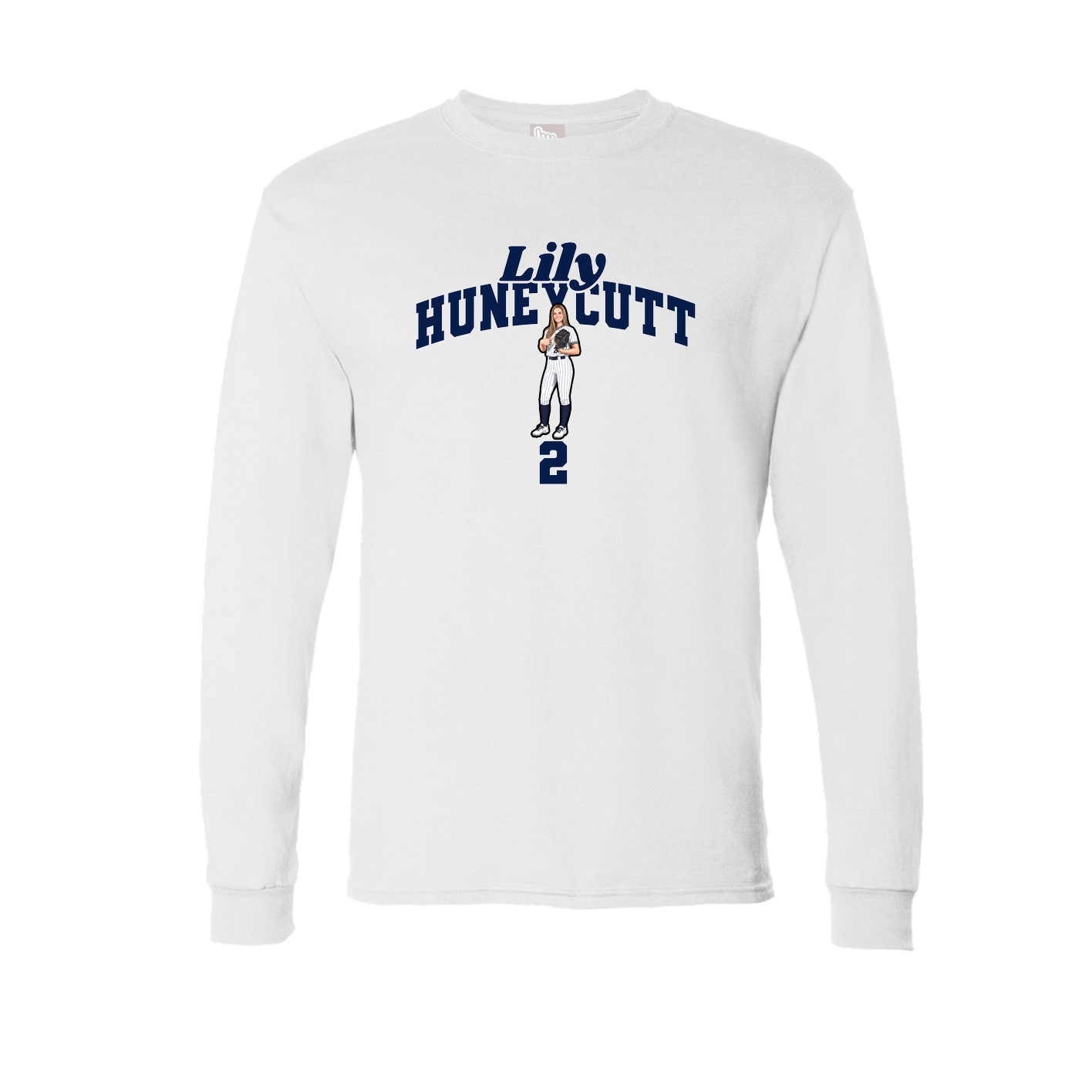 Long Sleeve Tee — Signature Arch in White