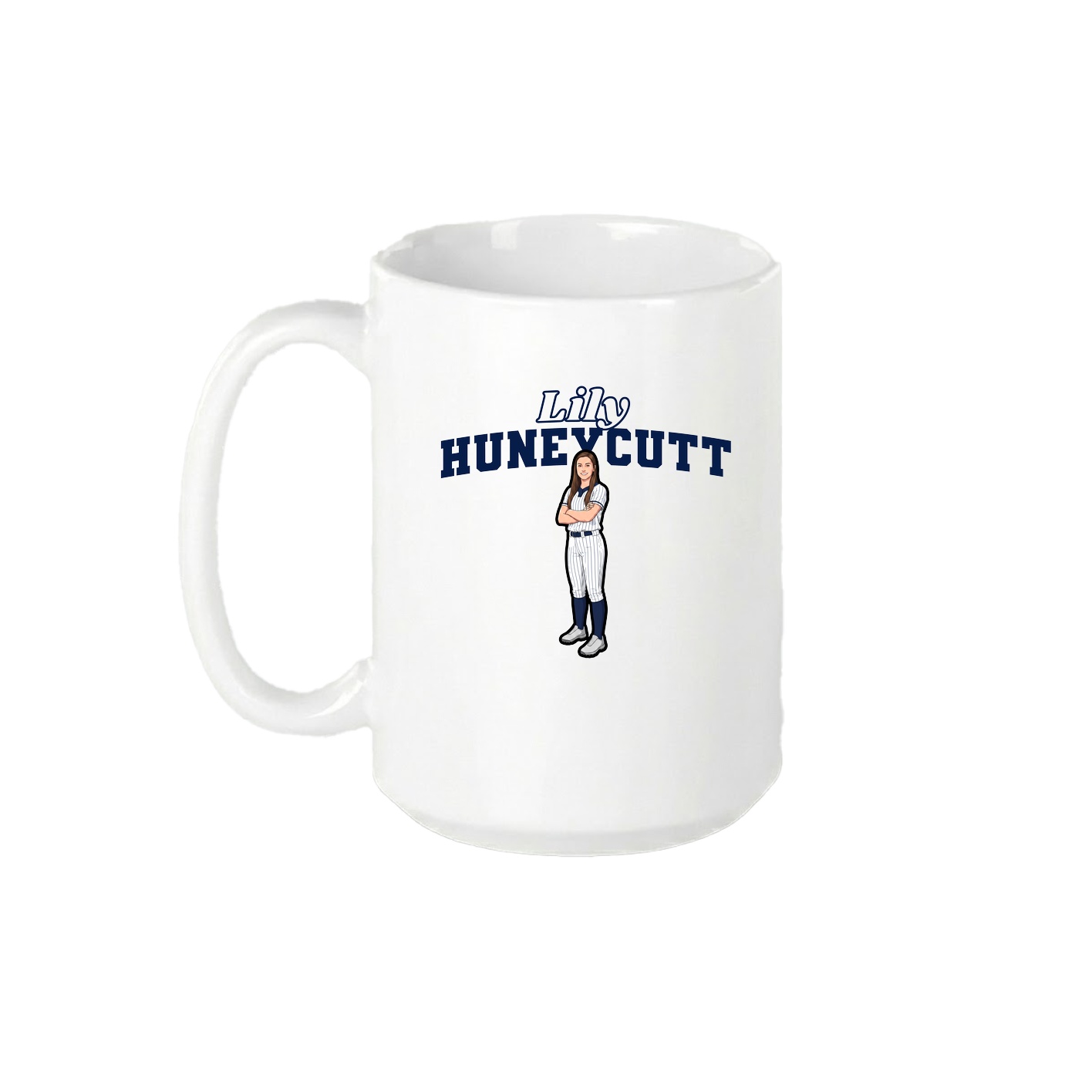 15oz Coffee Mug — Name Arch in White