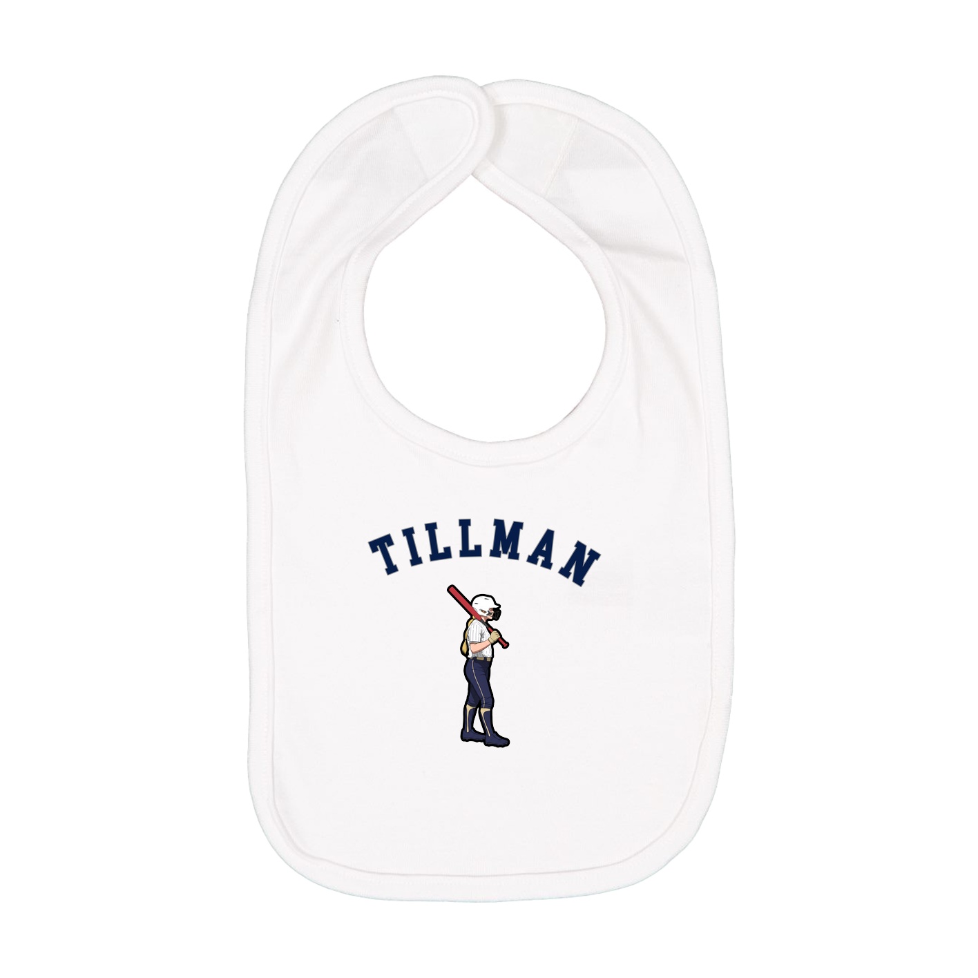 Infant Bib — Shirsey Arch in White