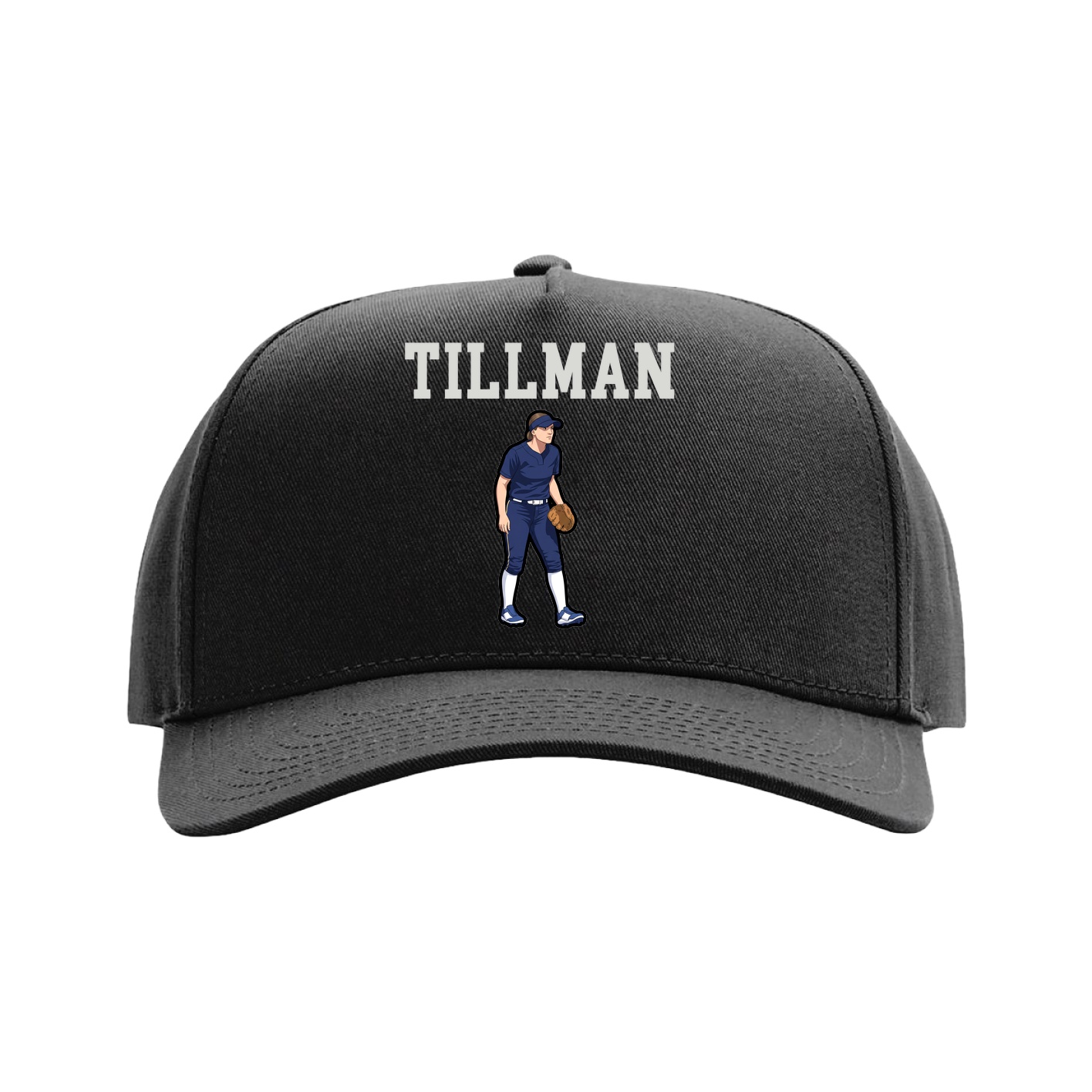 Full Fabric Five-Panel Champ Cap — Shirsey in Black