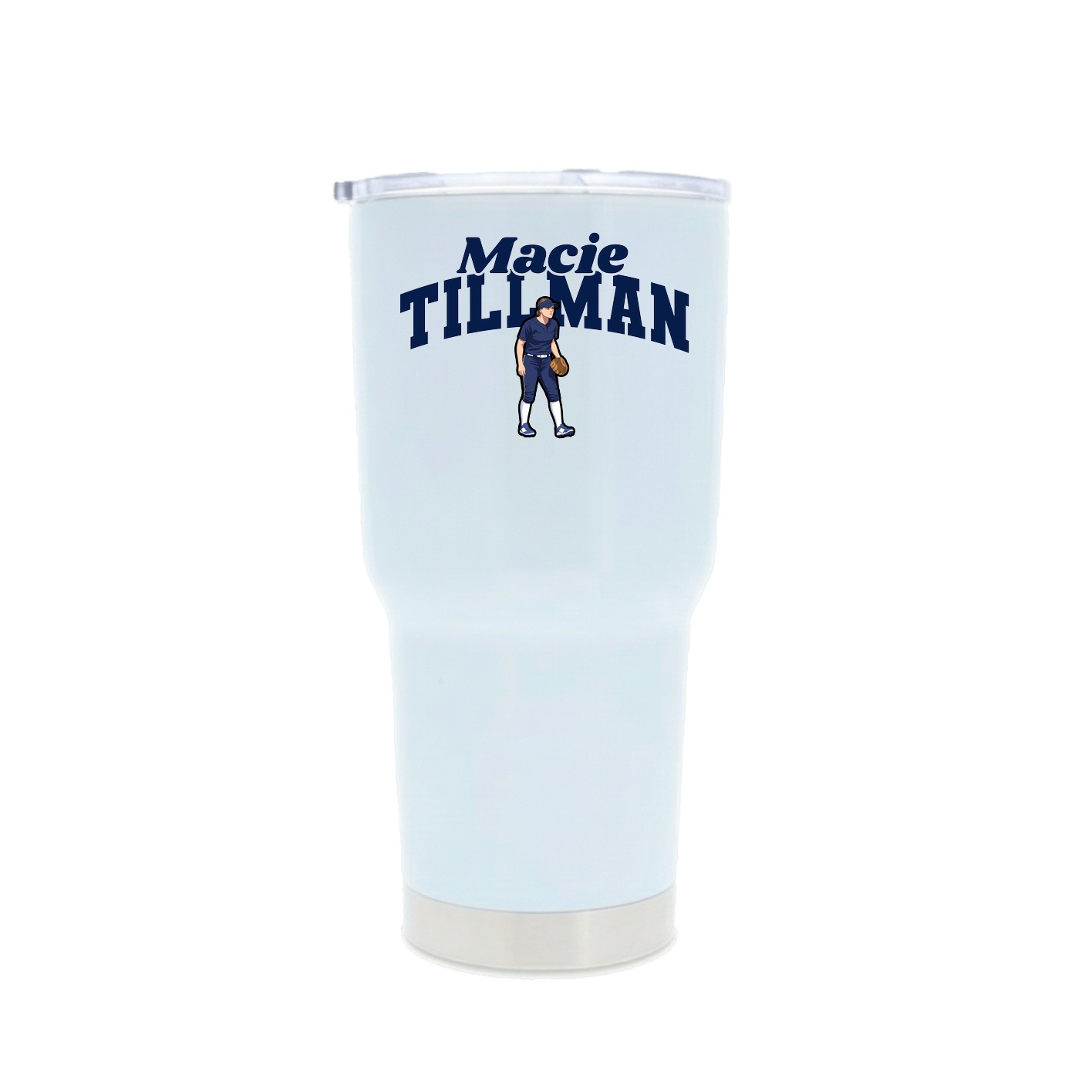 30oz Stainless Steel Tumbler — Signature Arch in White