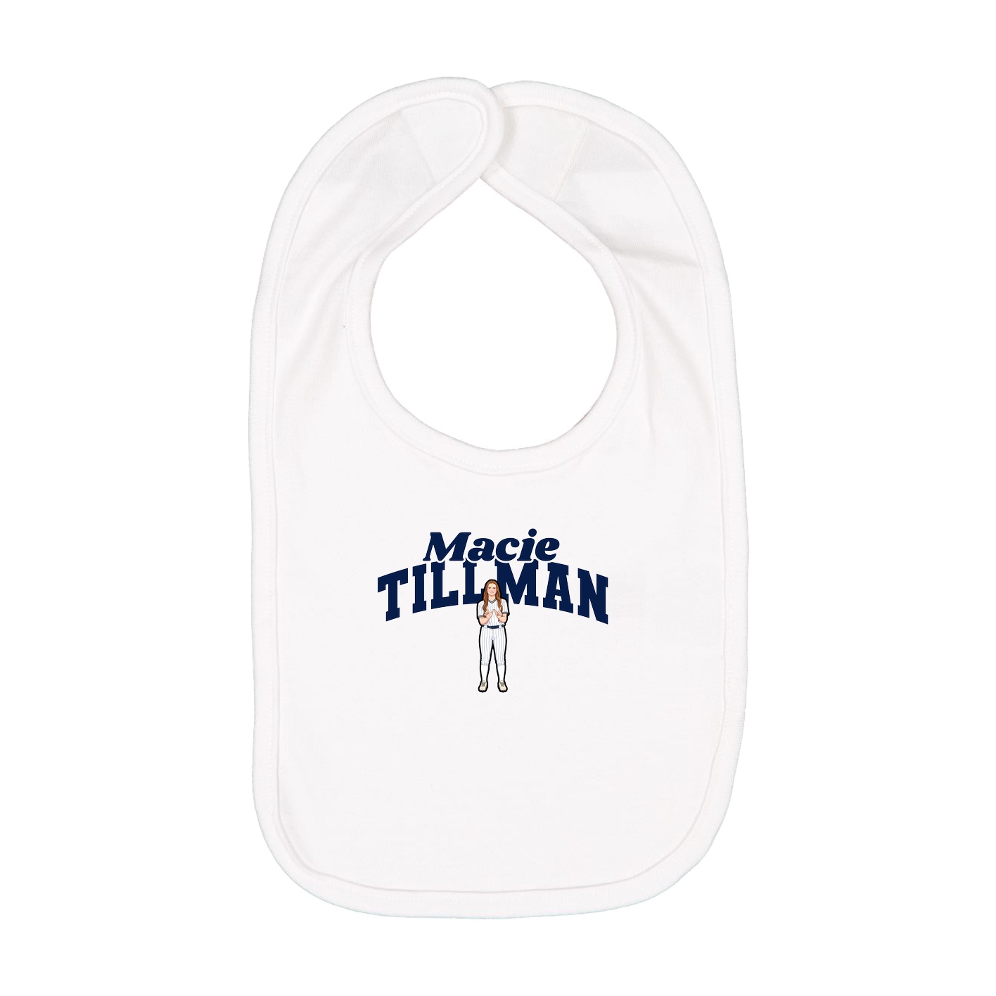 Infant Bib — Signature Arch in White