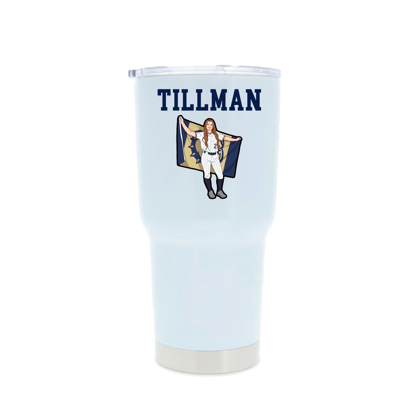30oz Stainless Steel Tumbler — Shirsey in White