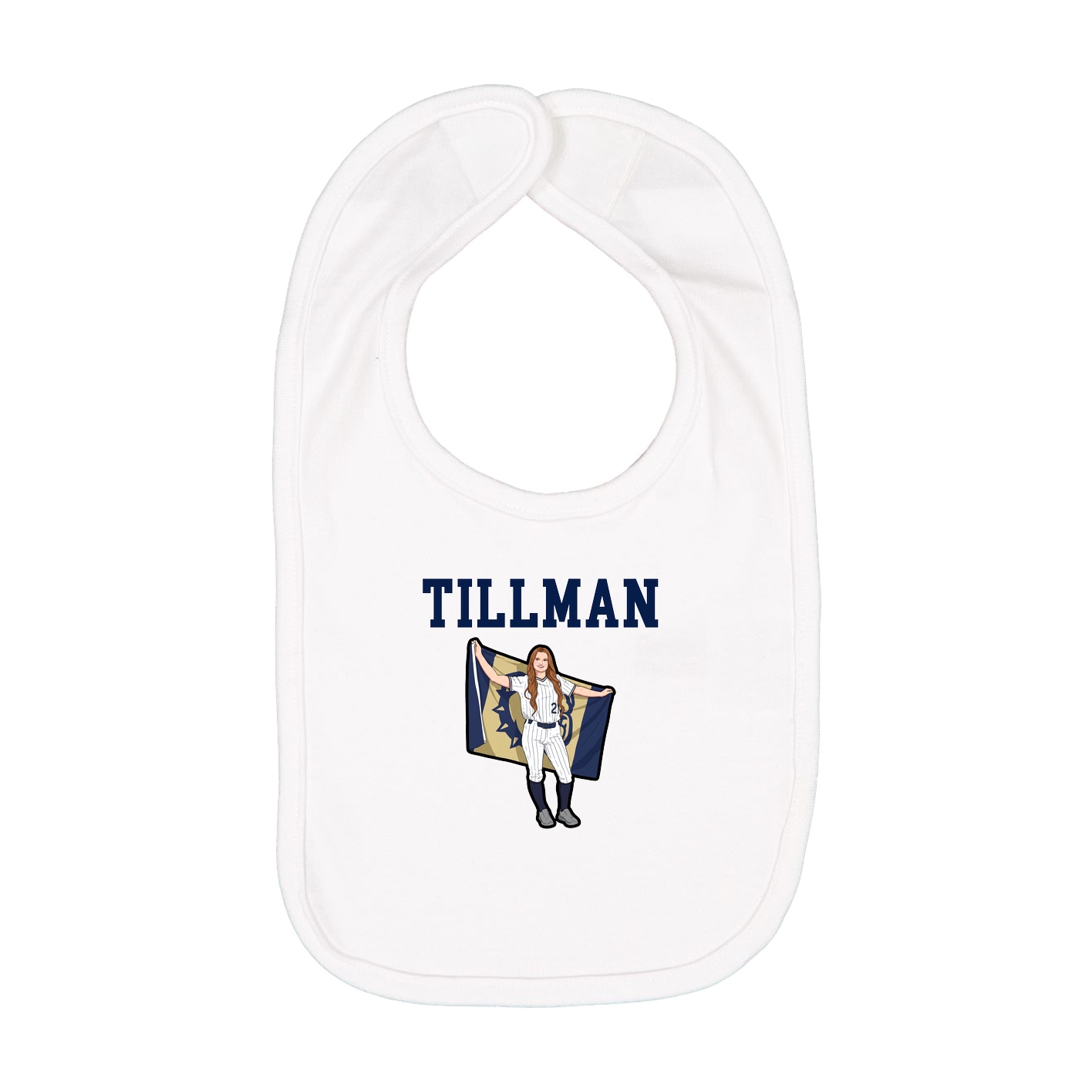Infant Bib — Shirsey in White