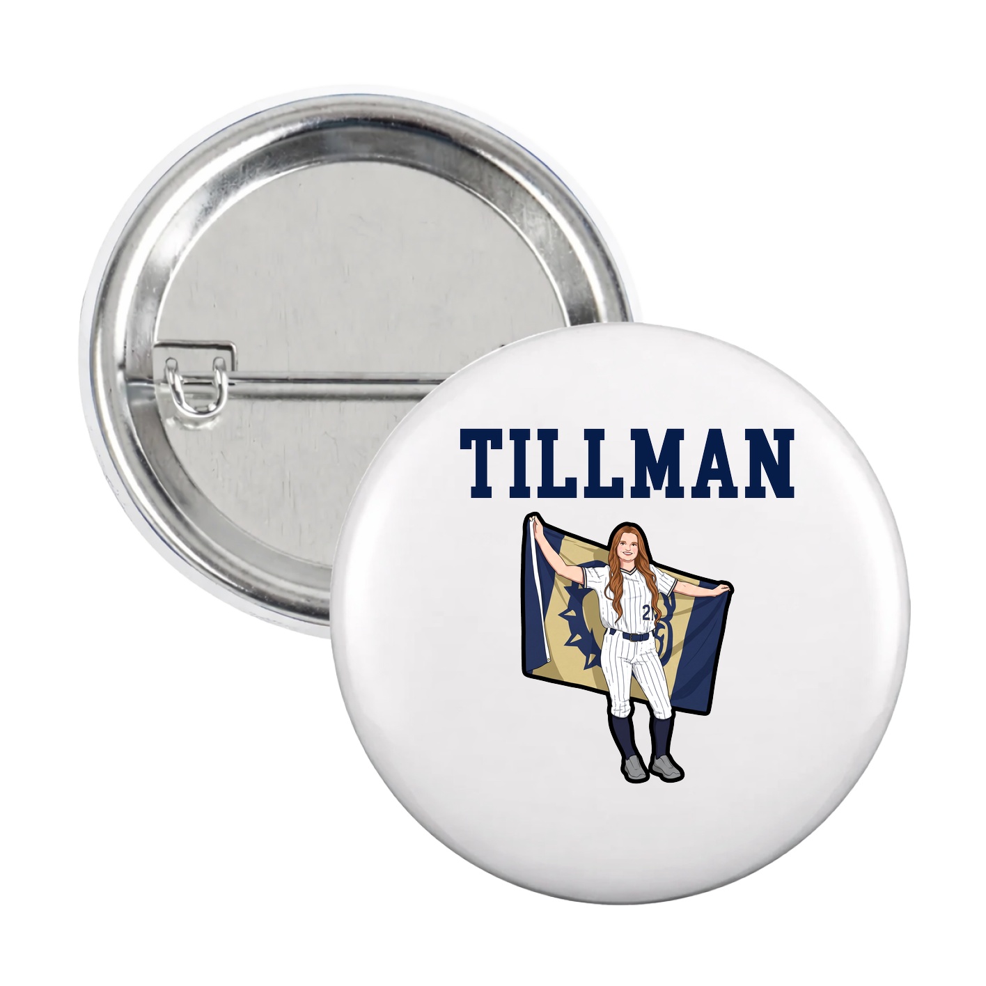 Game Day Button — Shirsey in White