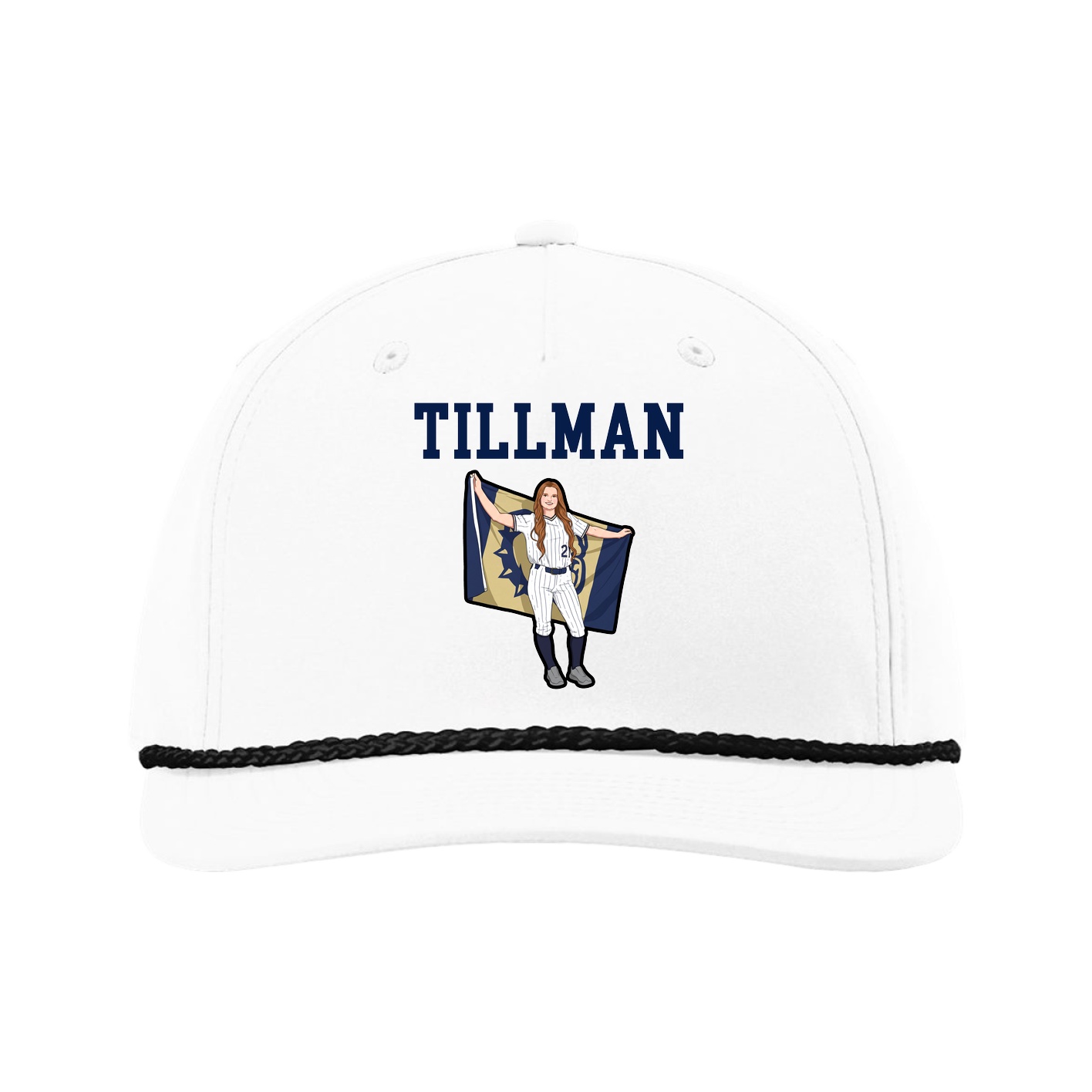 Five-Panel Classic Rope Cap — Shirsey in White