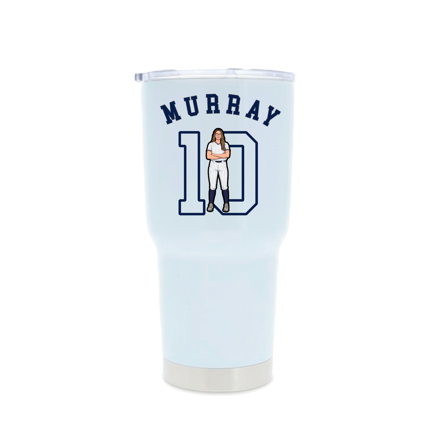 30oz Stainless Steel Tumbler — Shirsey Arch in White
