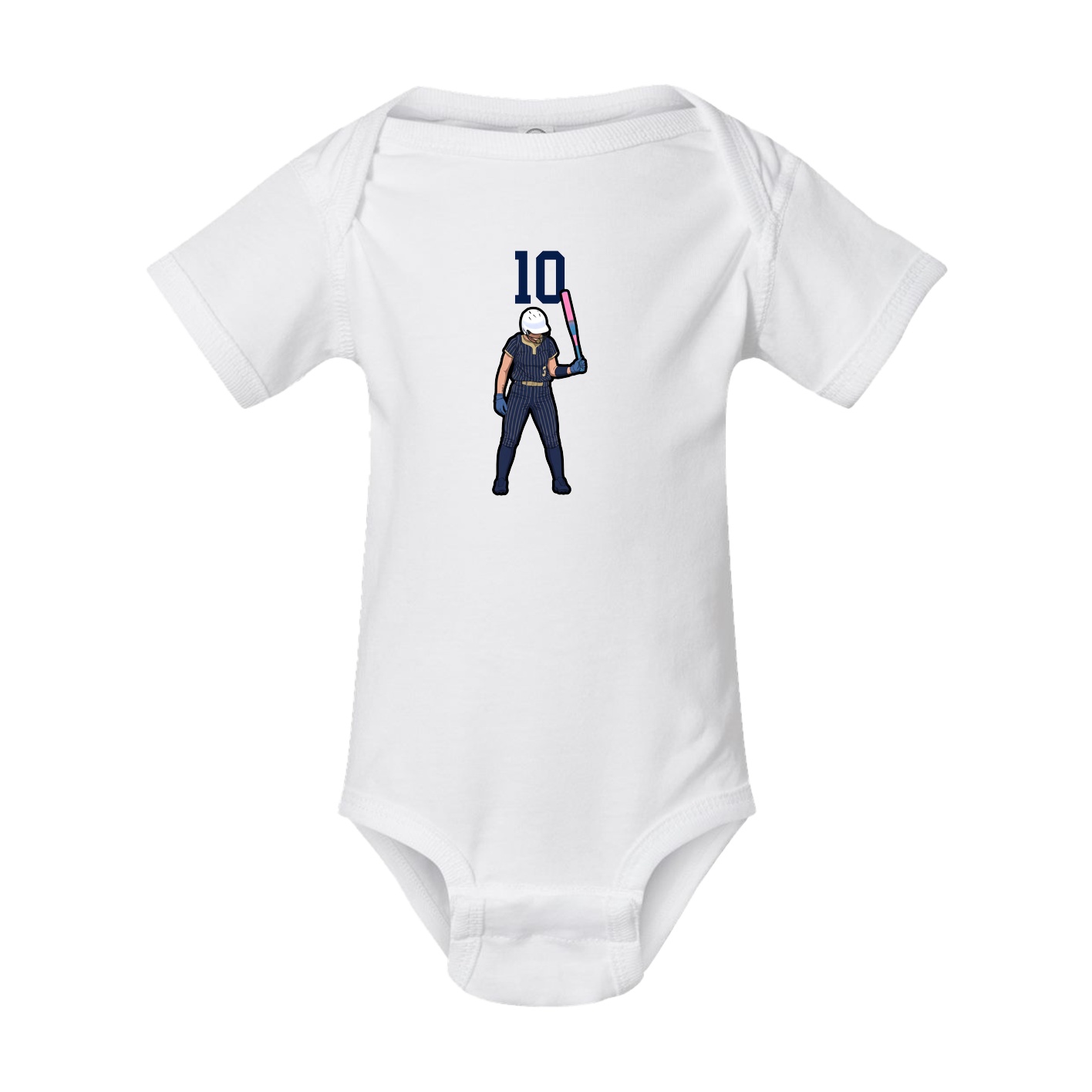 Baby Onesie — Number Top in White