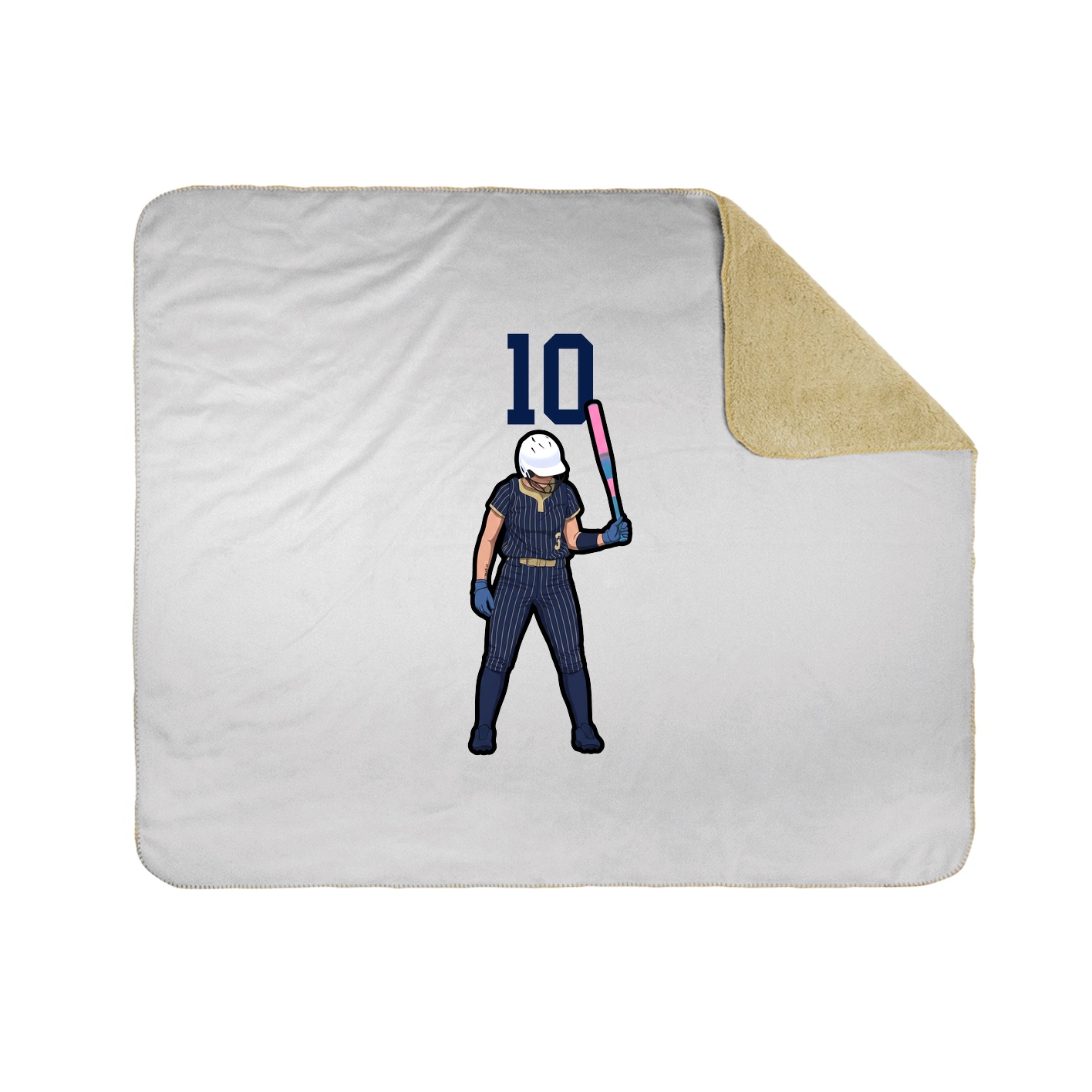 Throw Blanket — Number Top in White