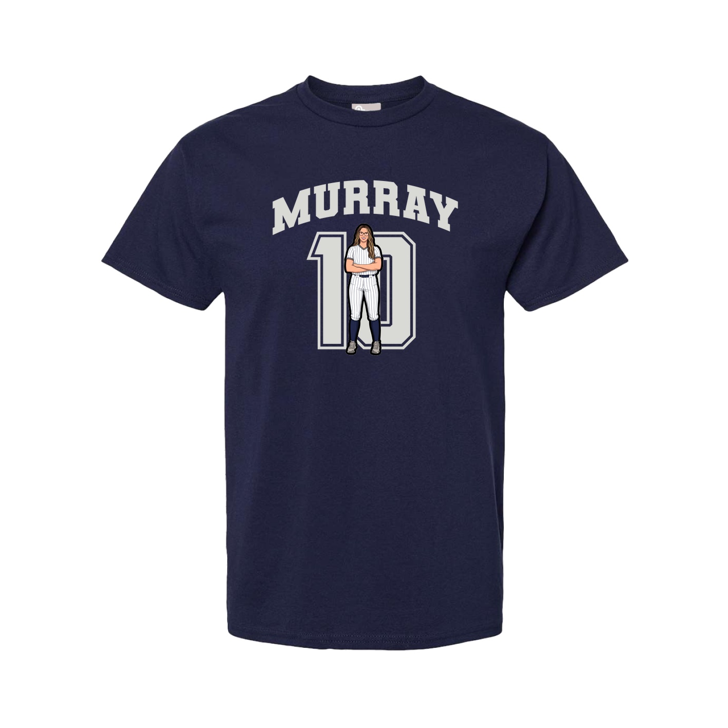 Youth Tee — Number in Navy
