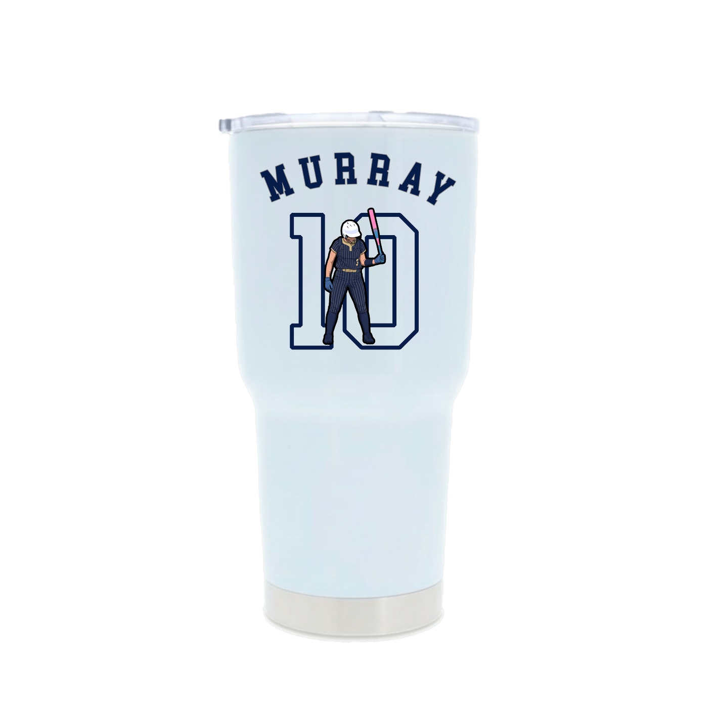 30oz Stainless Steel Tumbler — Shirsey Arch in White