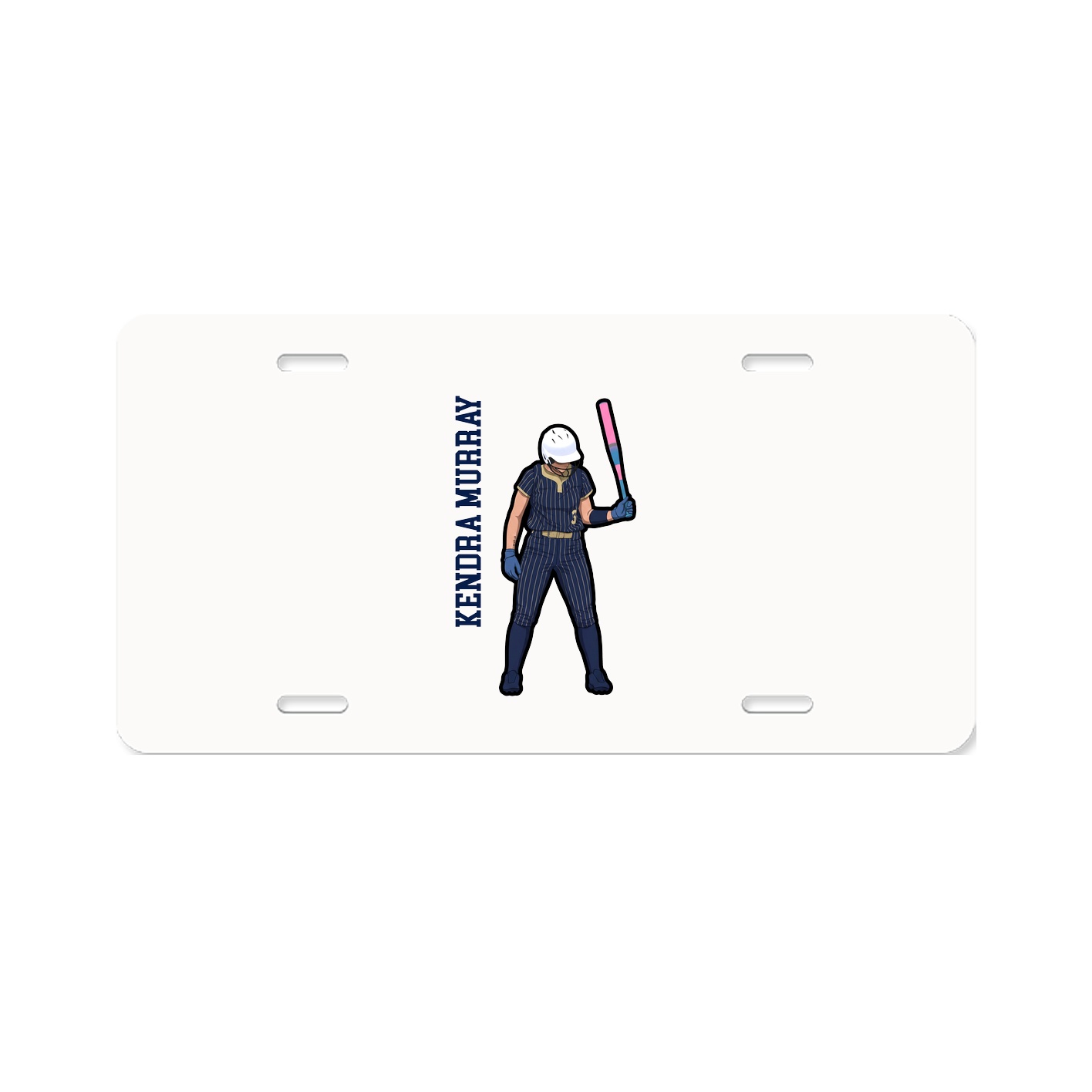 License Plate — Name Vertical in Classic