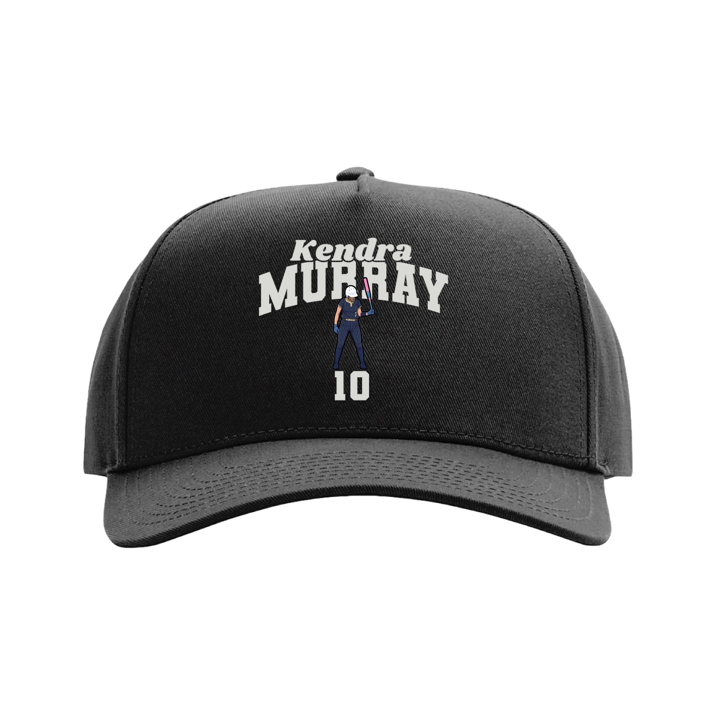 Full Fabric Five-Panel Champ Cap — Signature Arch in Black