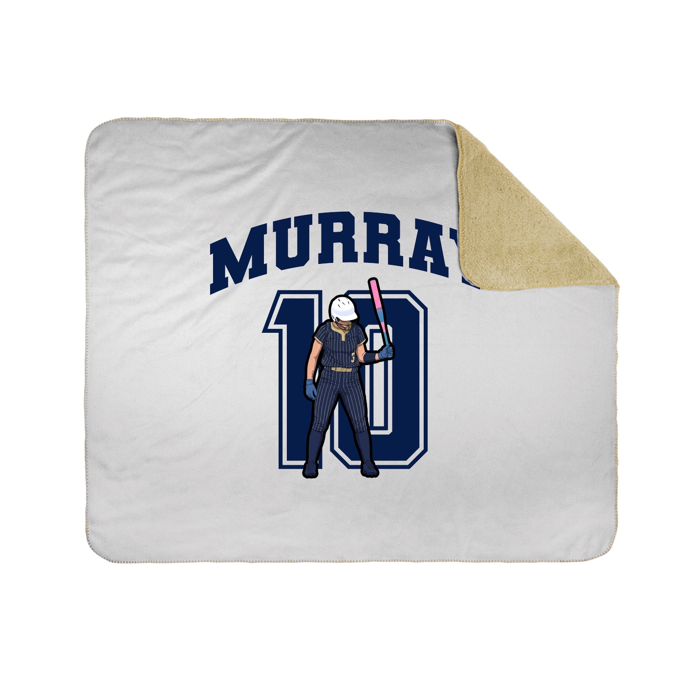 Throw Blanket — Number in White