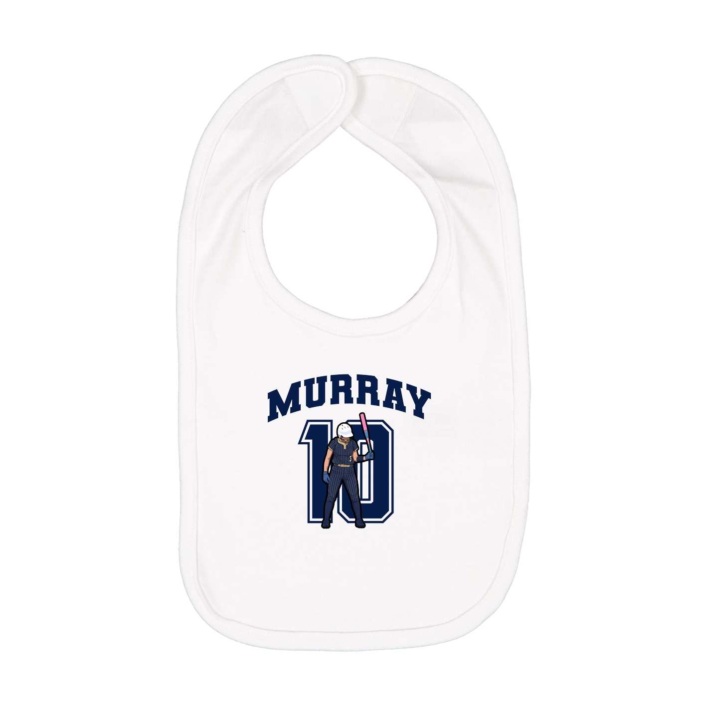 Infant Bib — Number in White