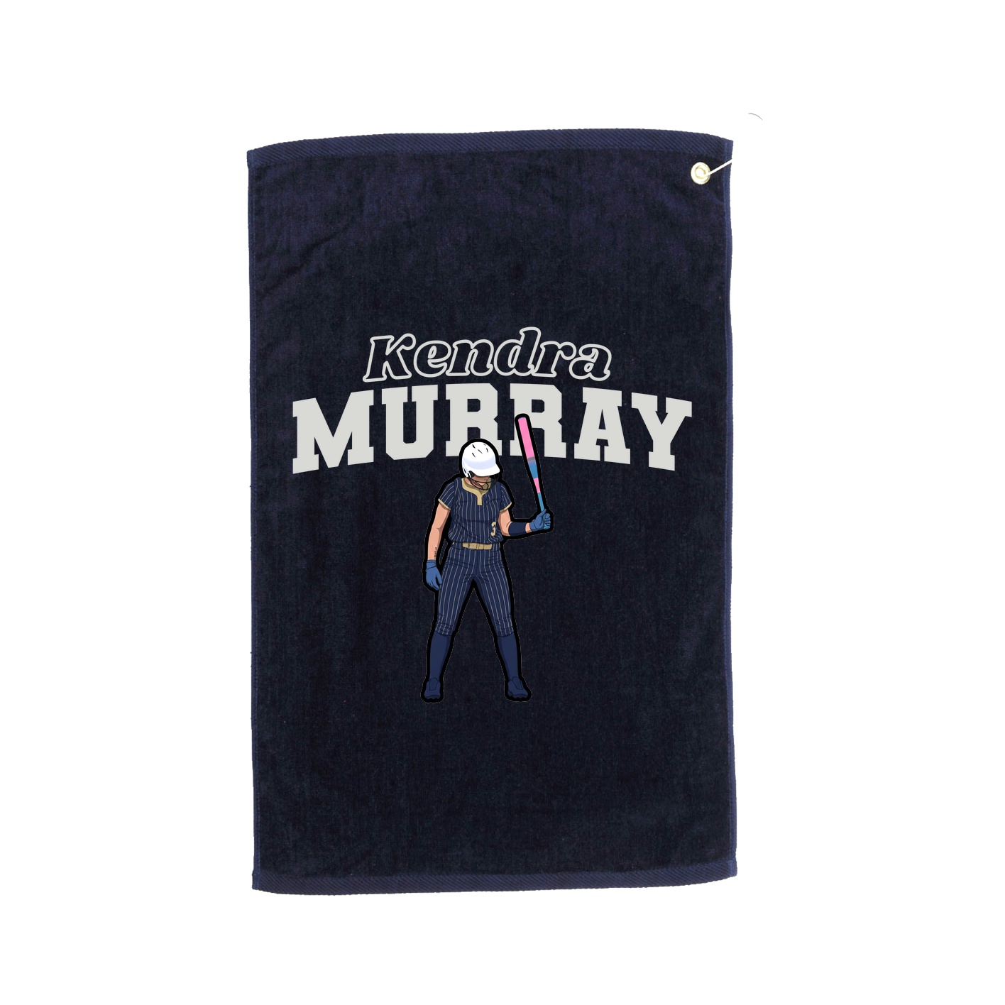 Golf Towel — Name Arch in Navy