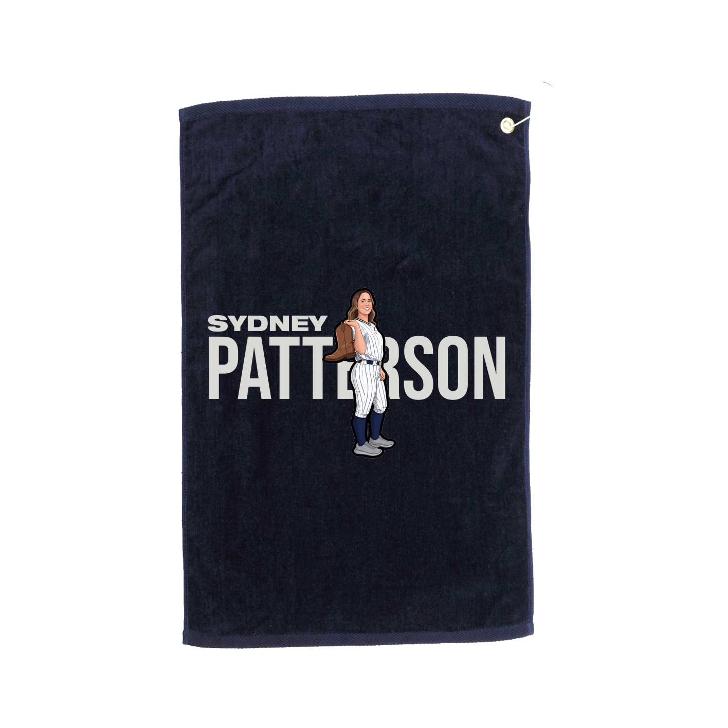 Golf Towel — Player Name in Navy