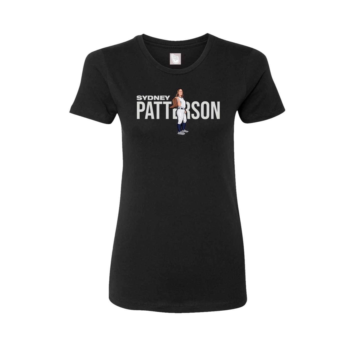 Fitted Women's Tee — Player Name in Black