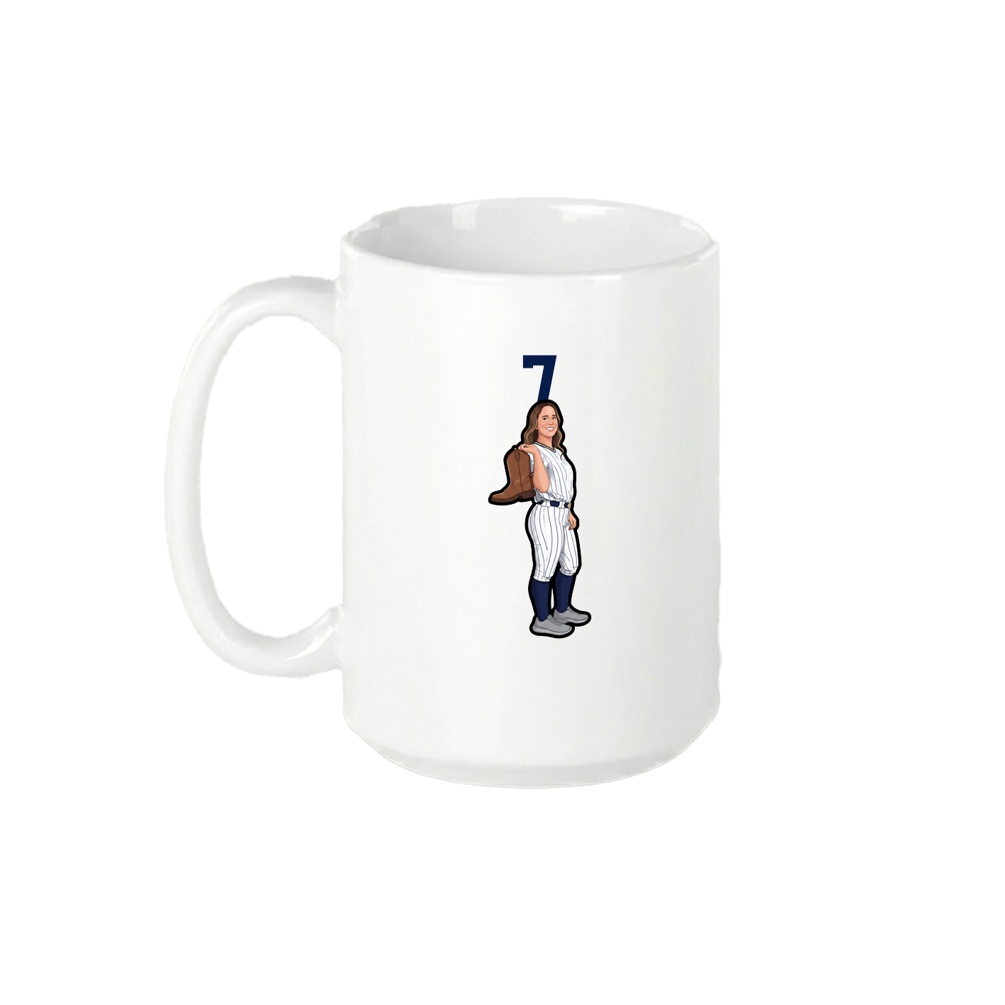 15oz Coffee Mug — Number Top in White