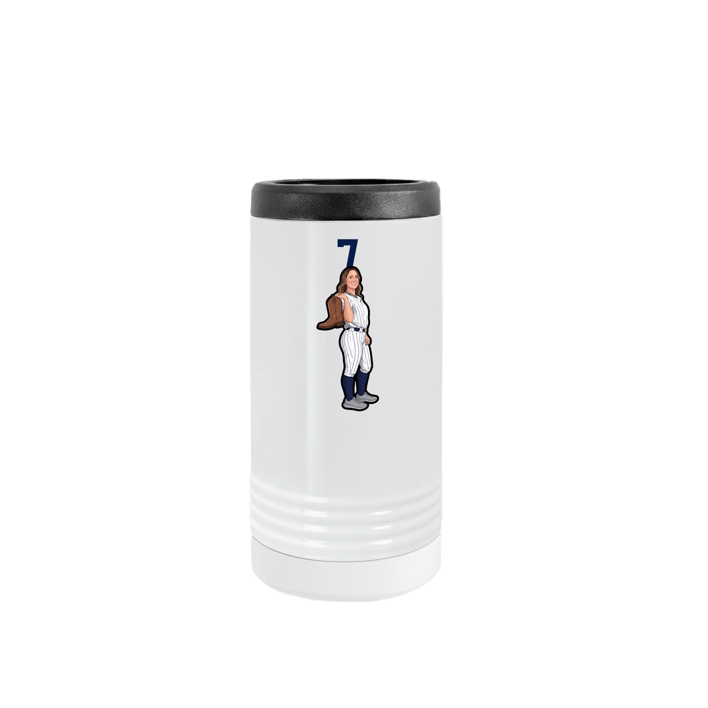 Slim Beverage Holder — Number Top in White