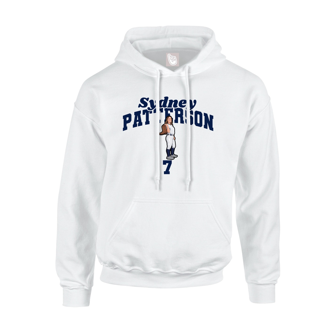 Hoodie — Signature Arch in White