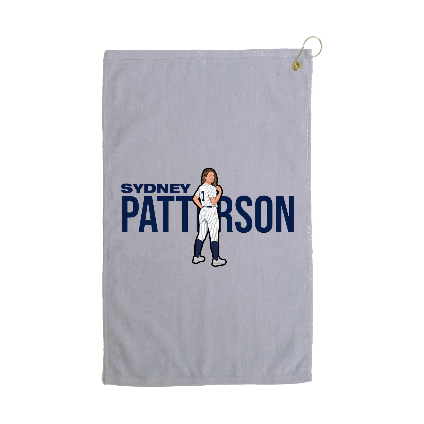 Golf Towel — Player Name in Grey