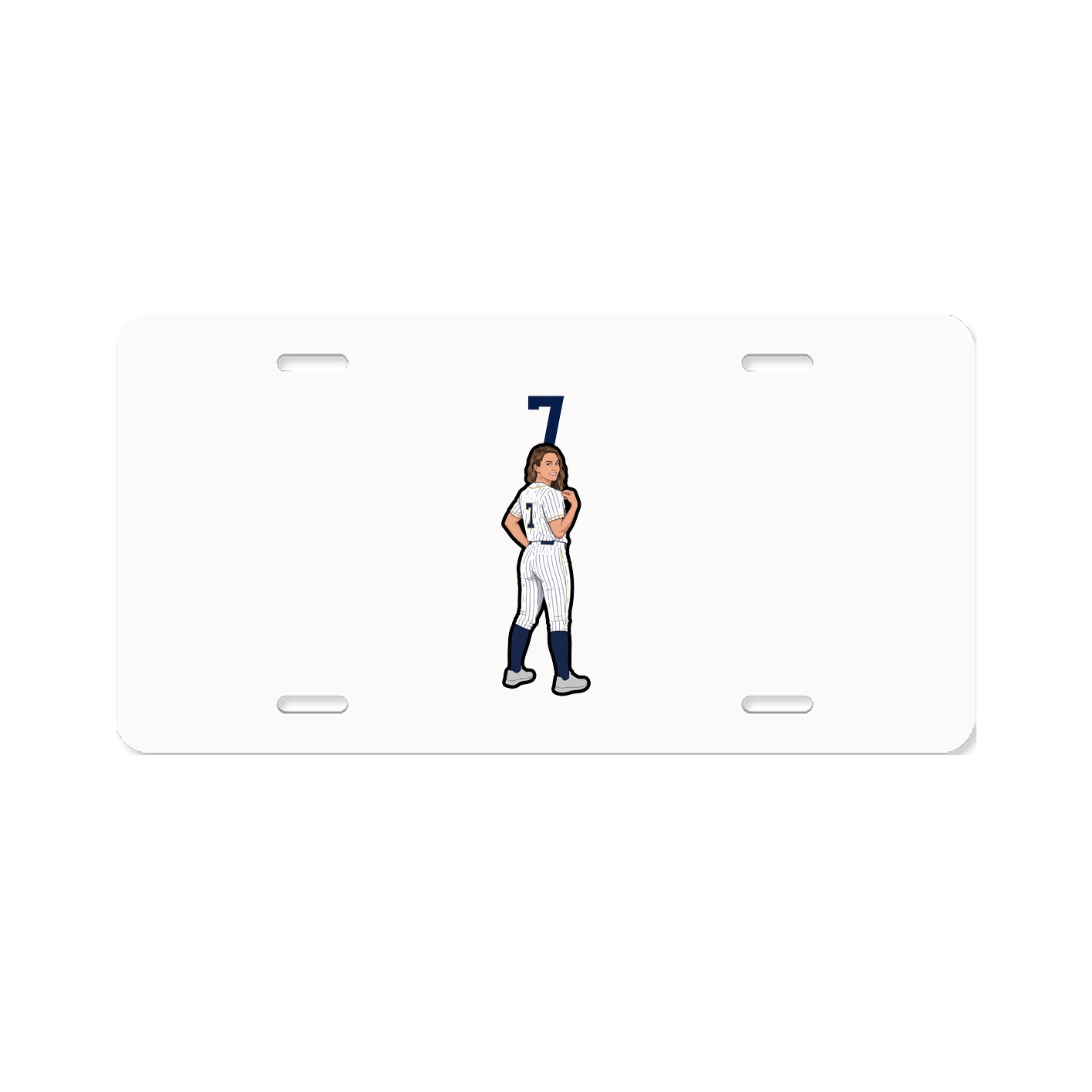 License Plate — Number Top in Classic