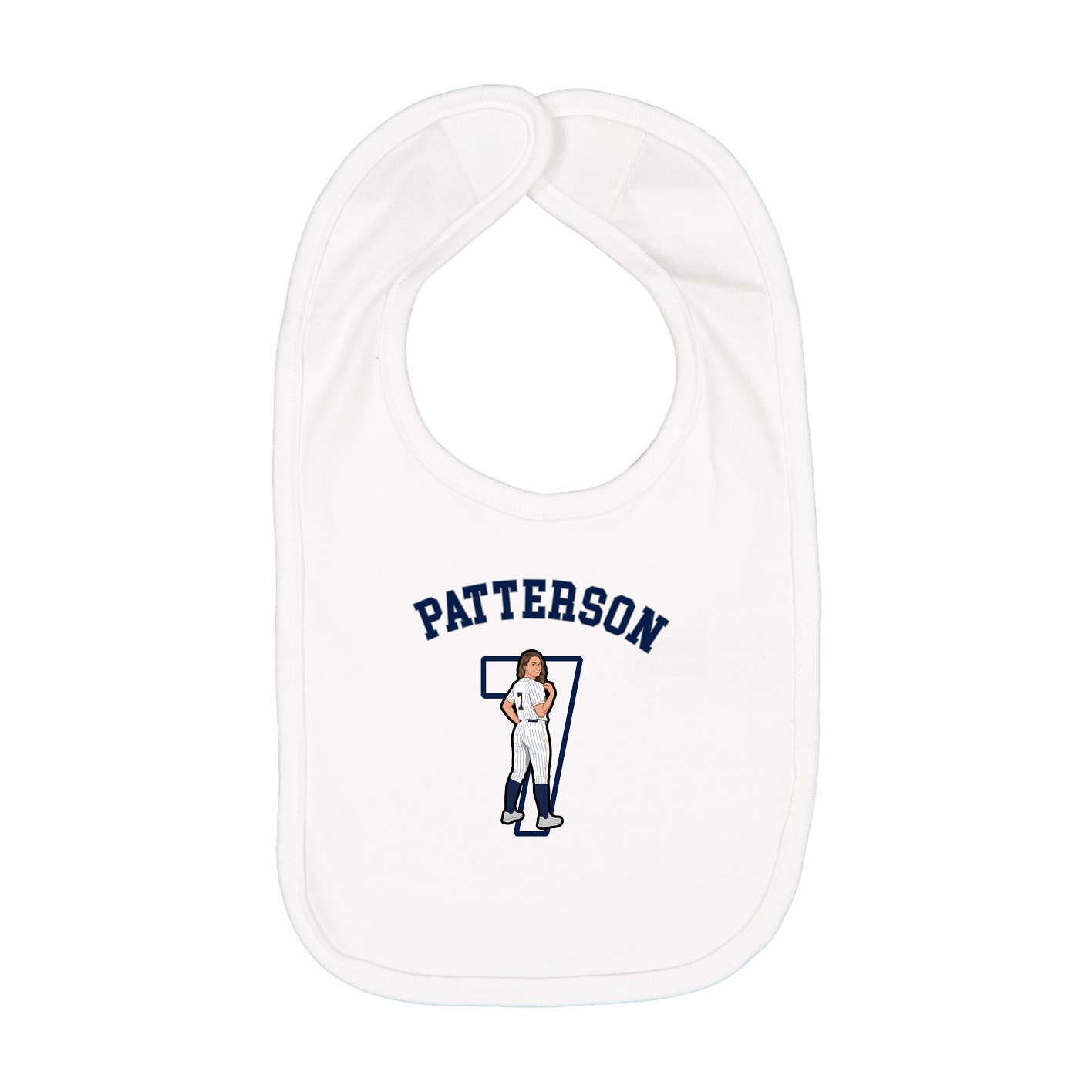 Infant Bib — Shirsey Arch in White